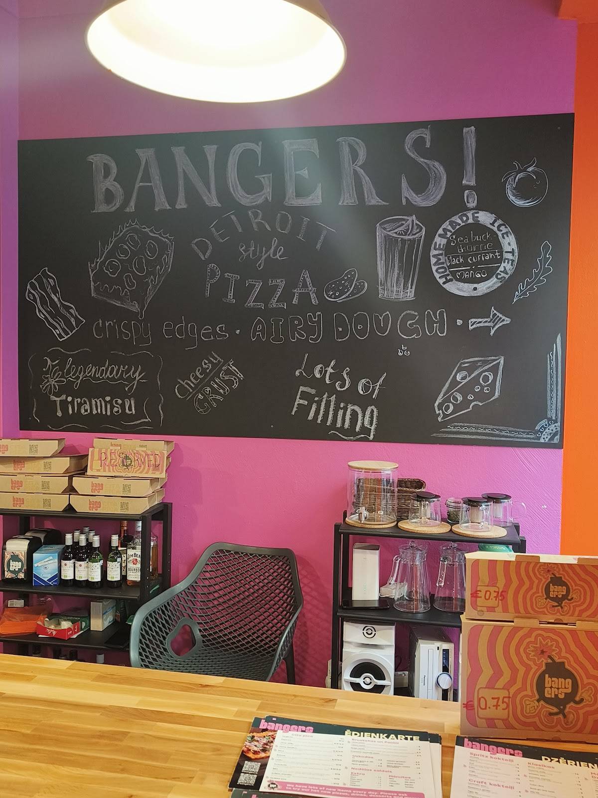 Bangers меню