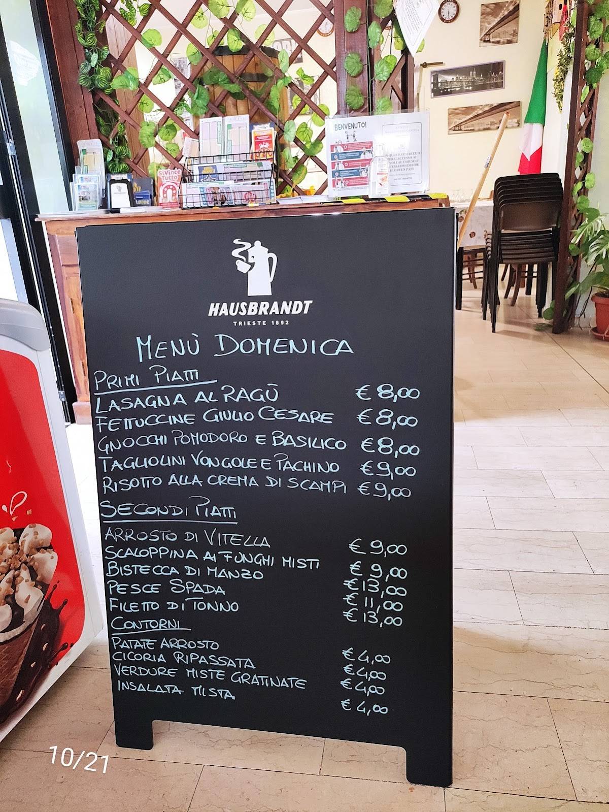 Bar Del Laghetto меню