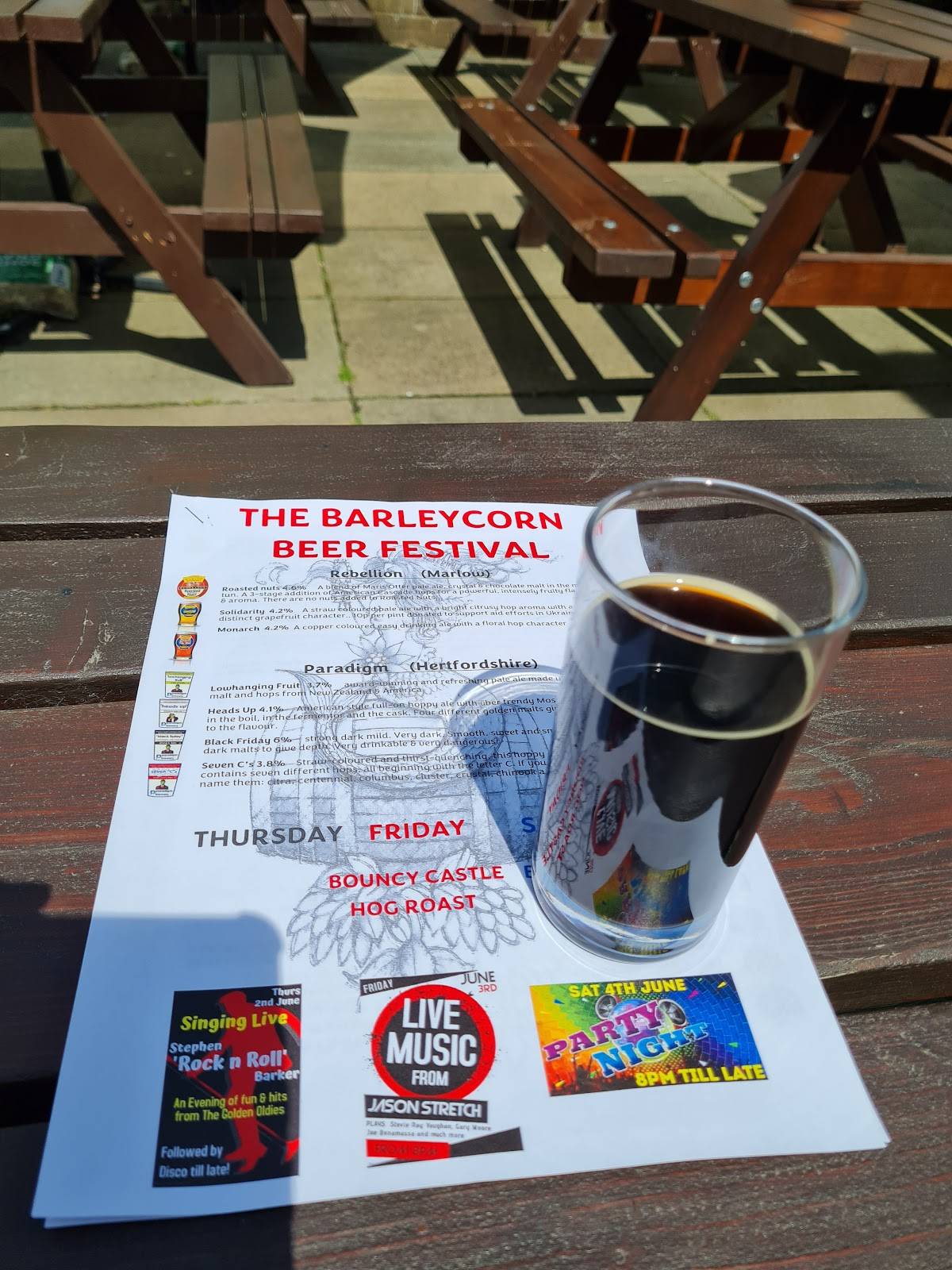 Barleycorn меню
