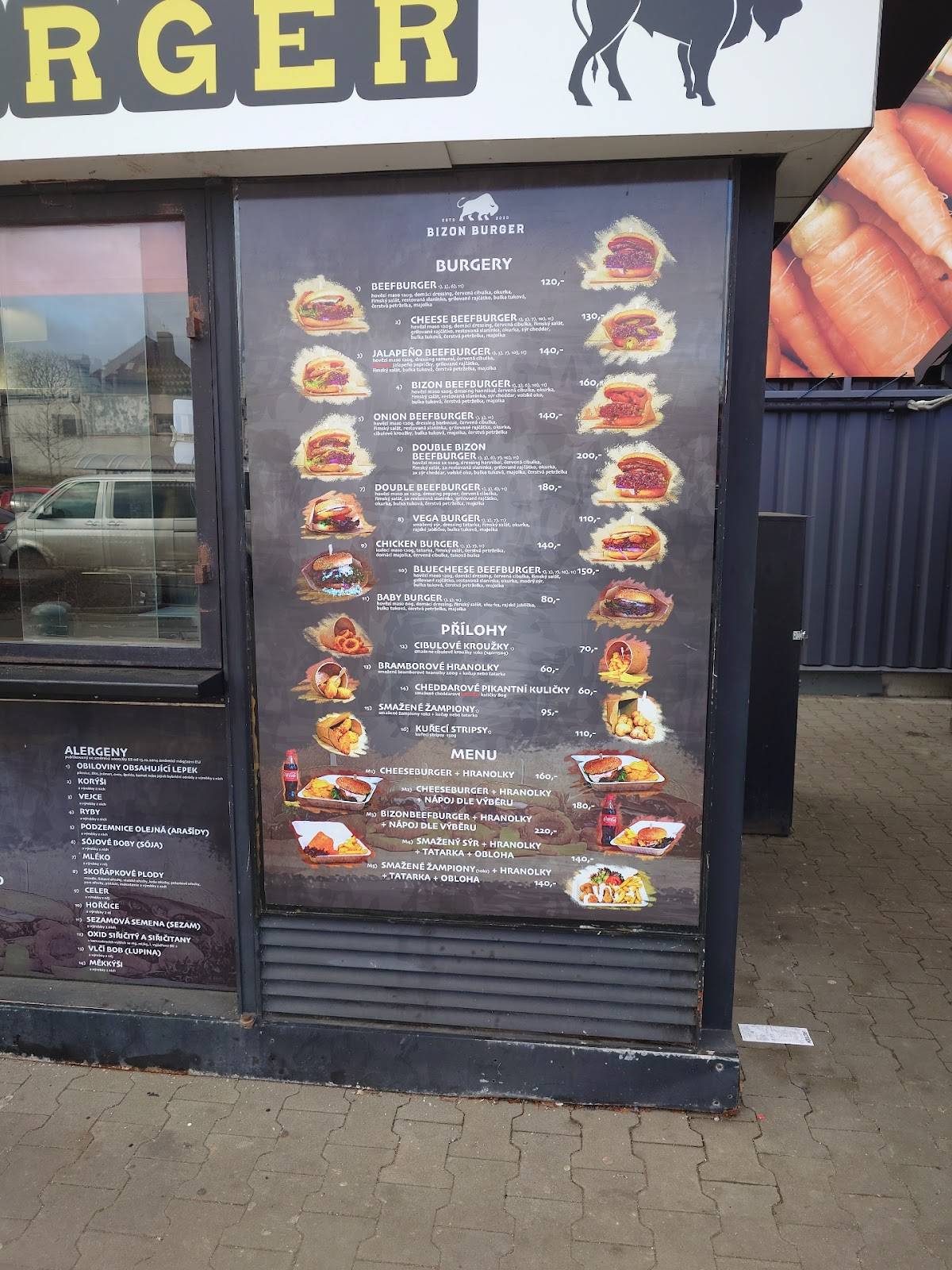 Bizon Burger меню