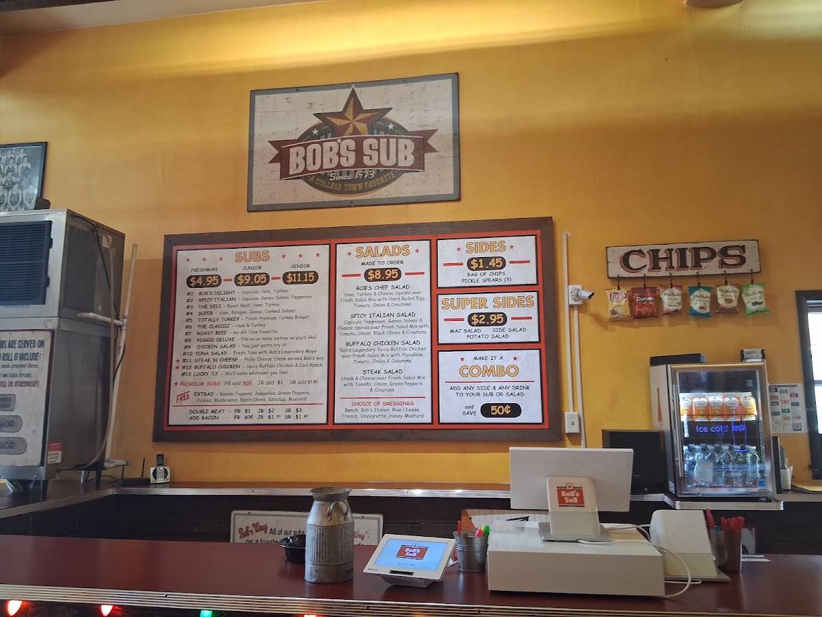 Bob's Sub меню
