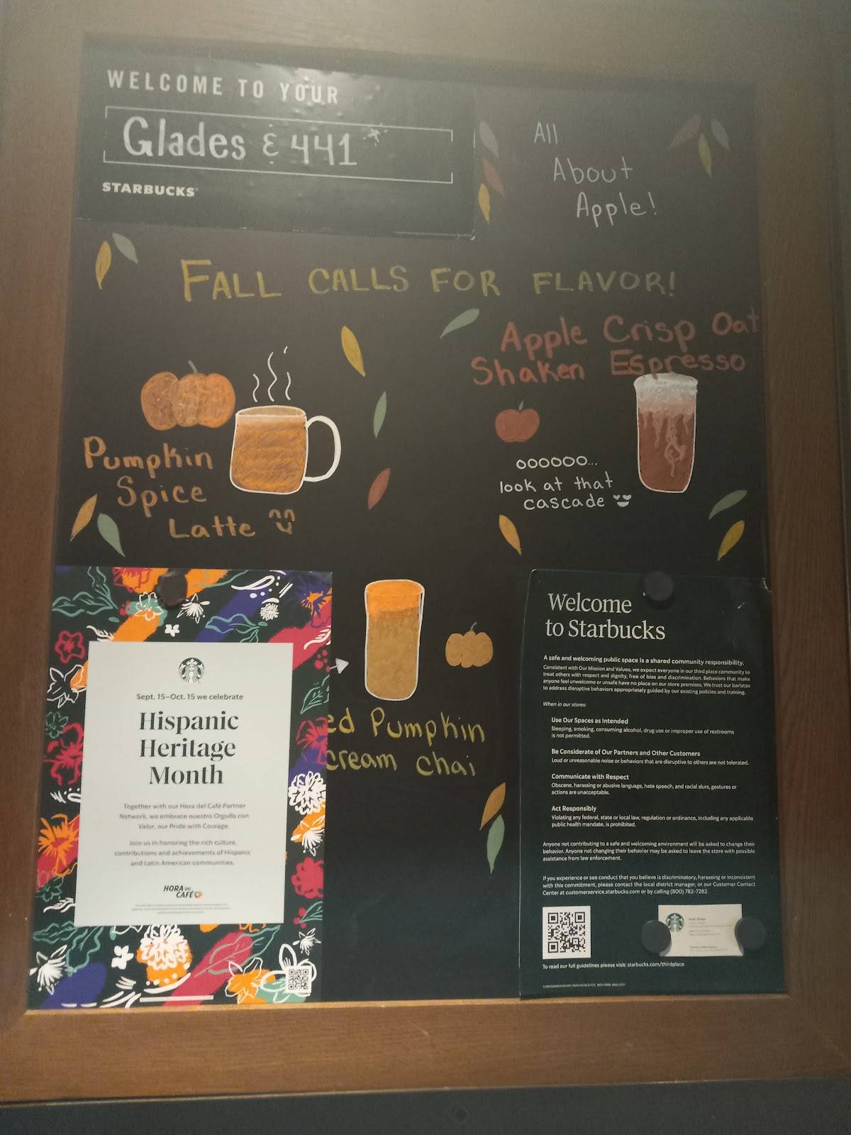 Starbucks Coffee Company меню