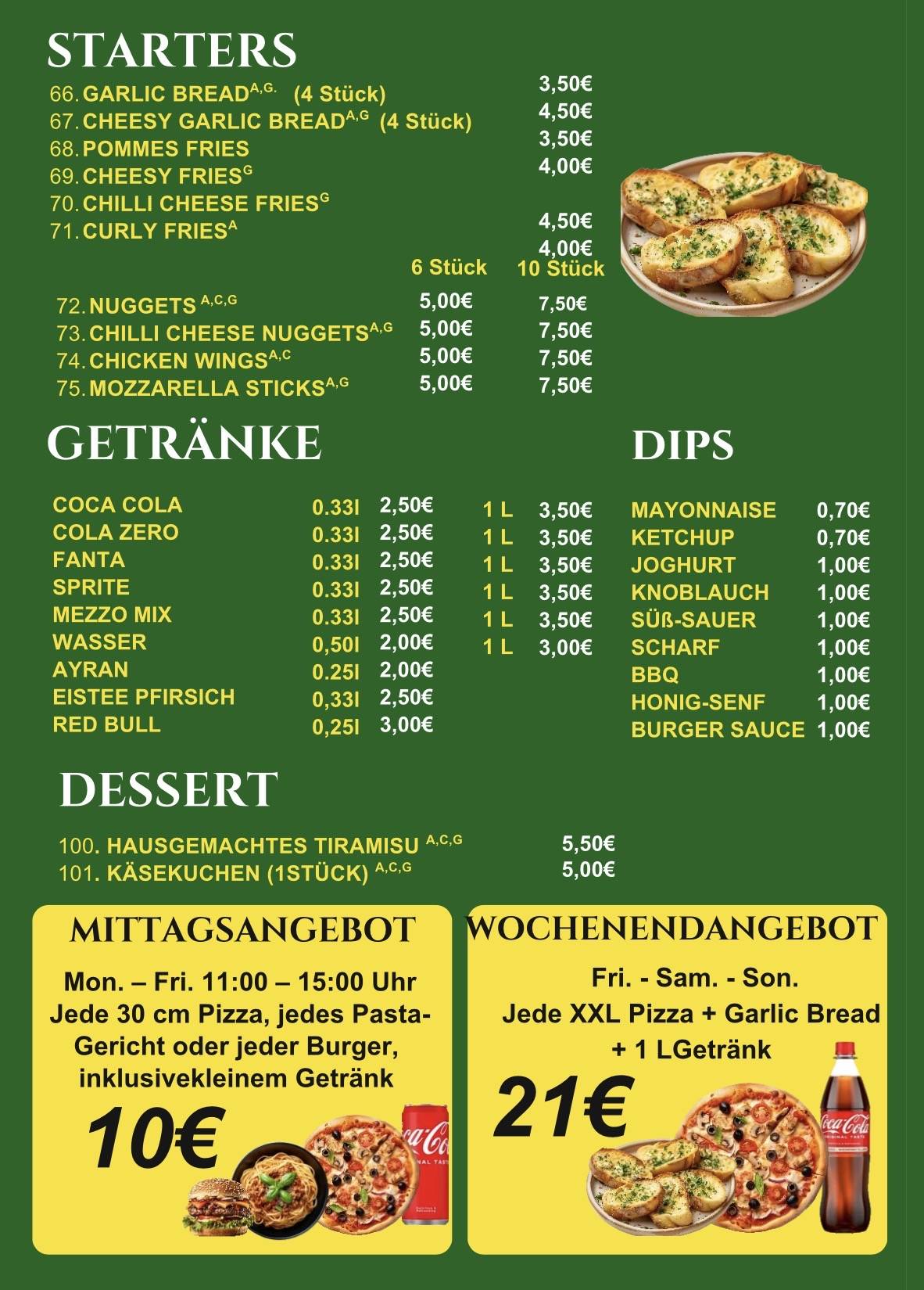 Bon Appetit Pizza меню