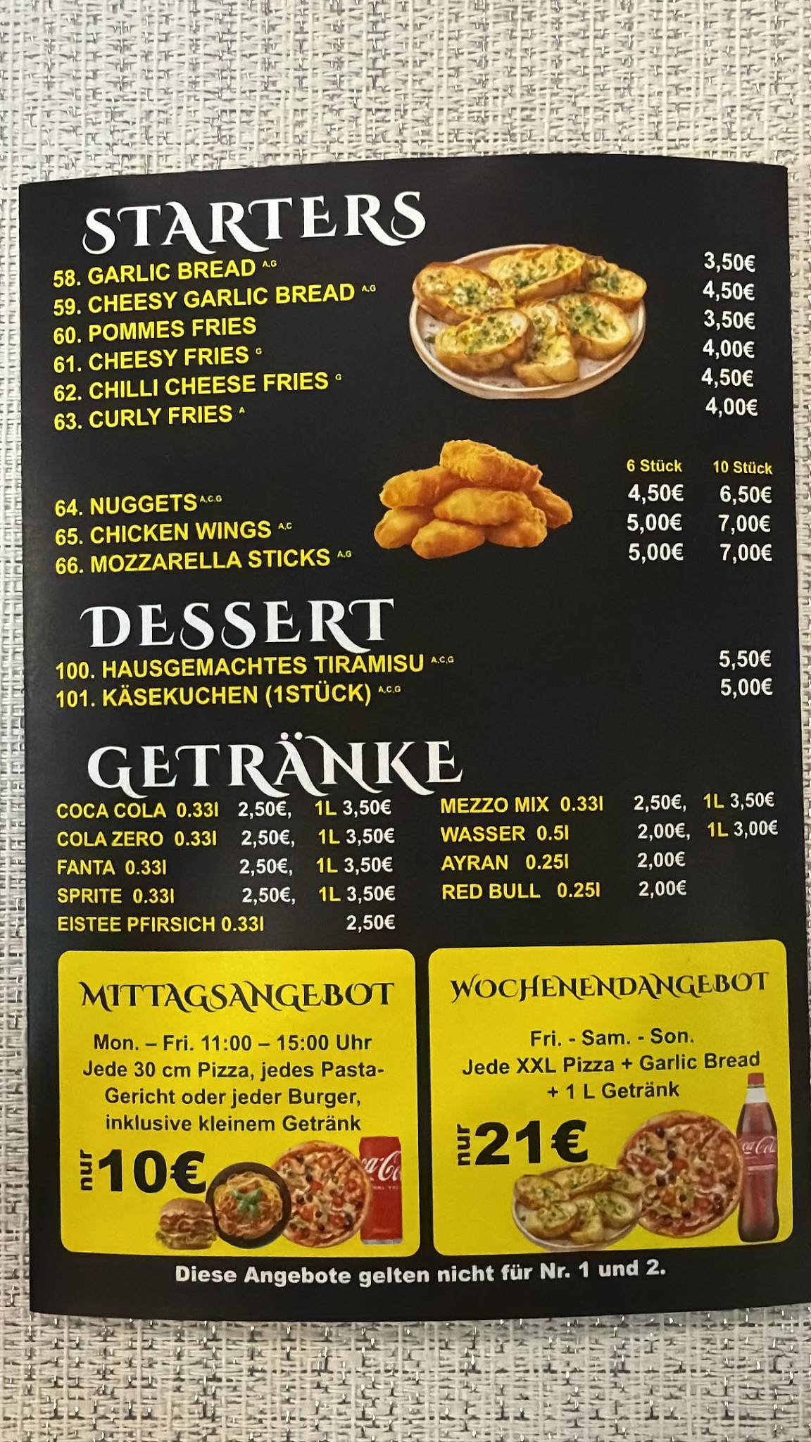 Bon Appetit Pizza меню