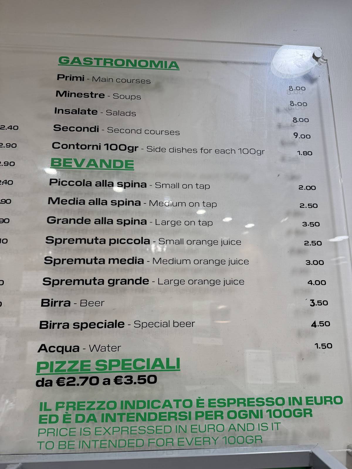 Bona Pizza Roma [ Portico D'Ottavia ] меню