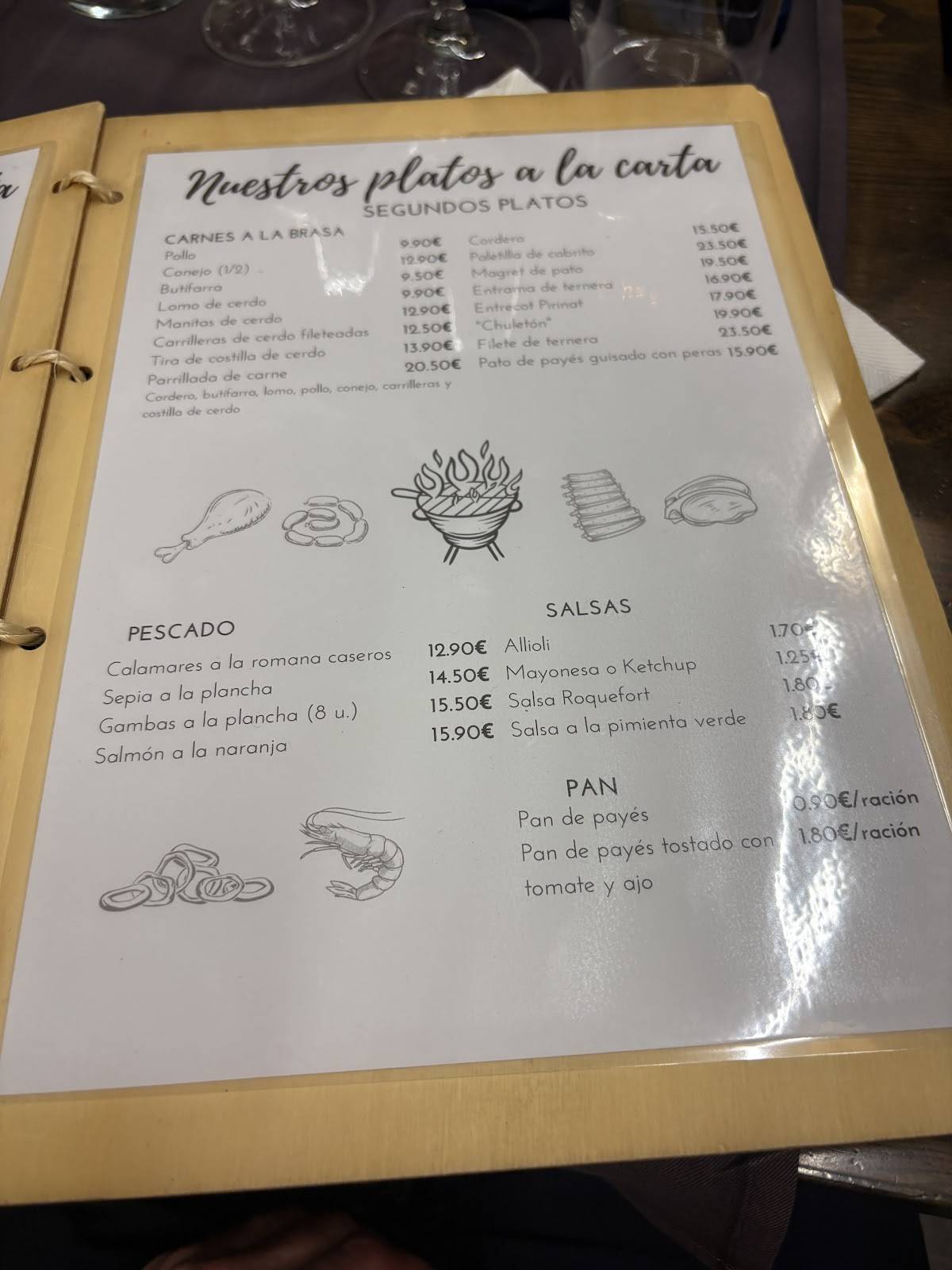 Braseria Grill El Molí меню