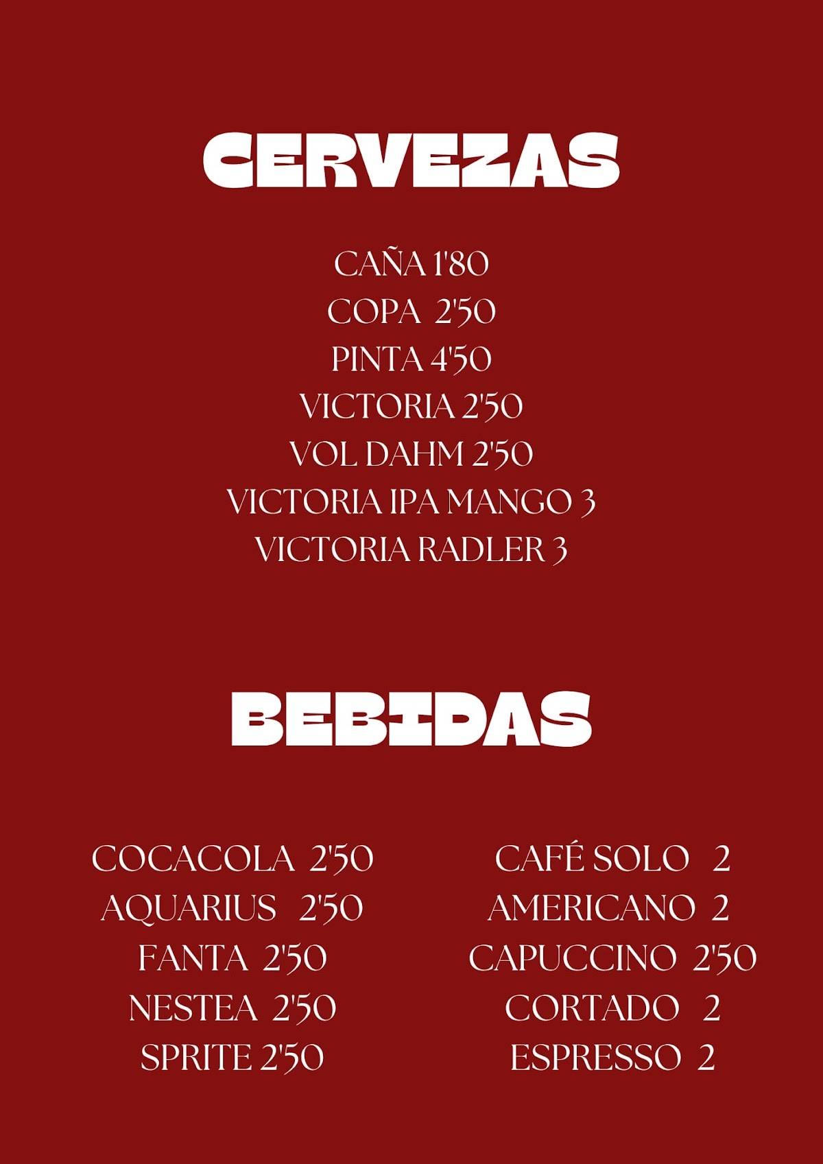 Brucho Bar меню