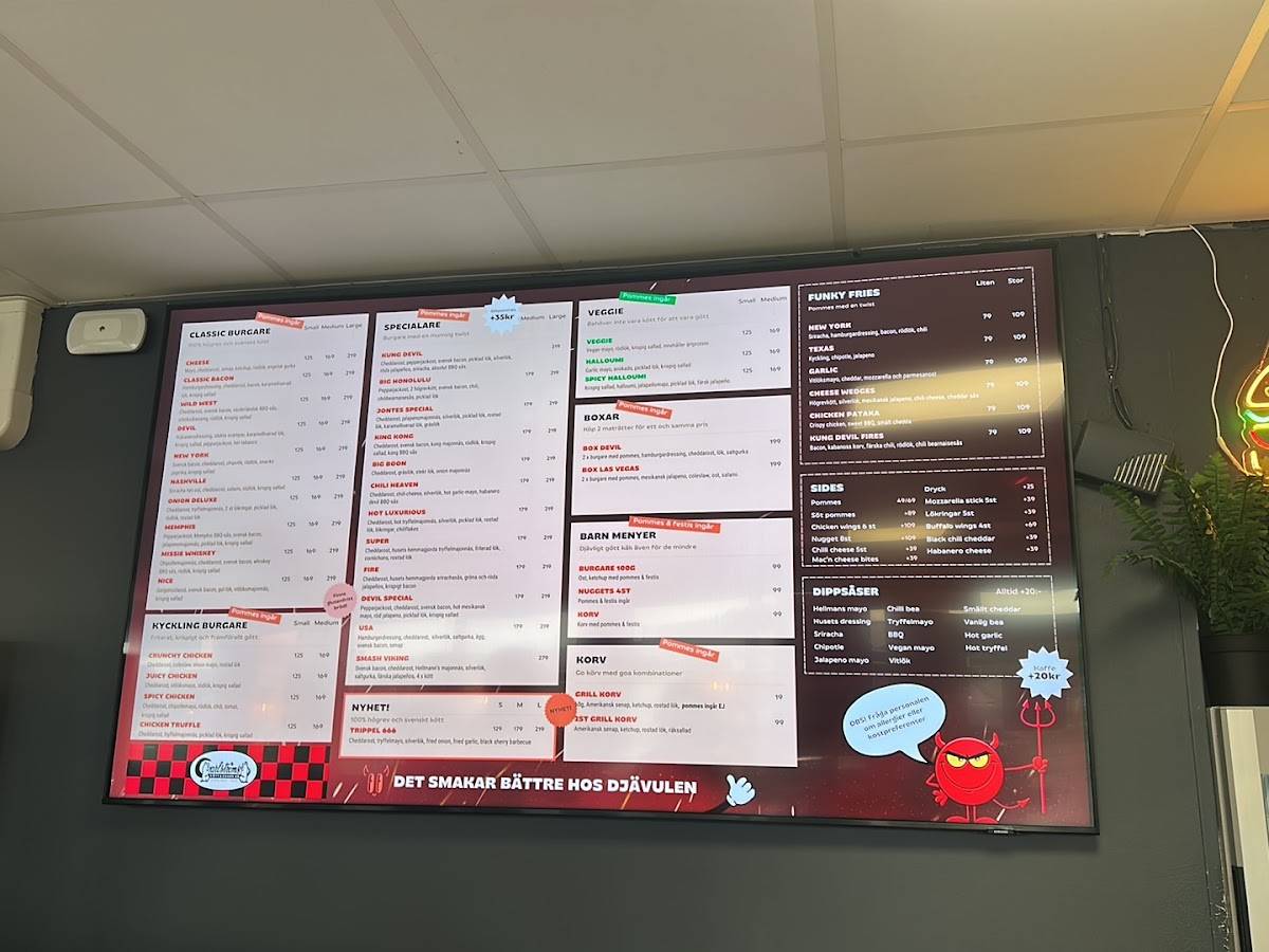 Burger Devil меню