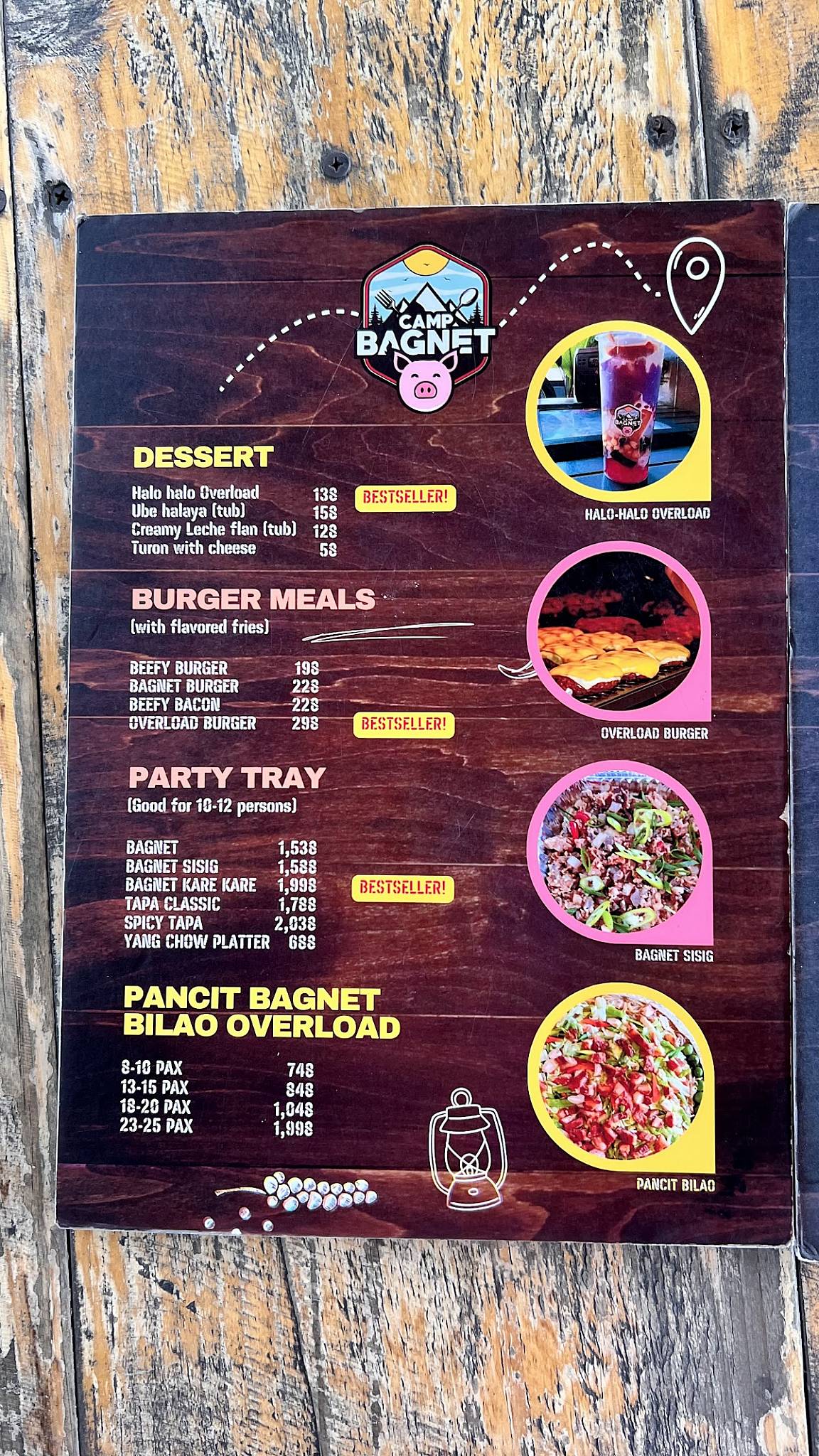 CAMP BAGNET меню