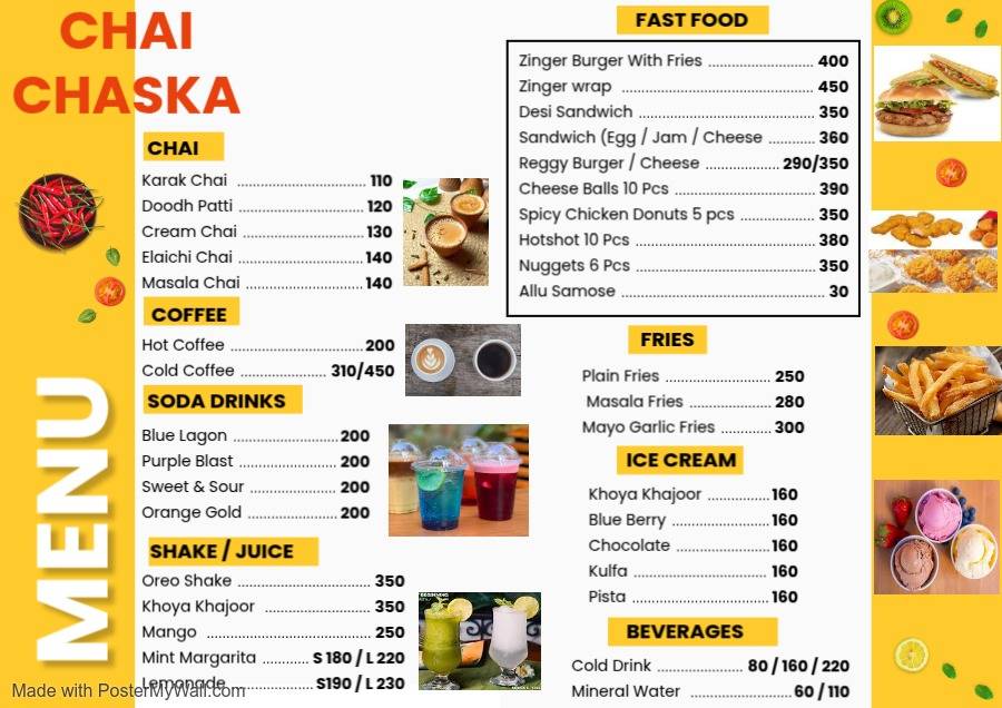 CHAI CHASKA меню