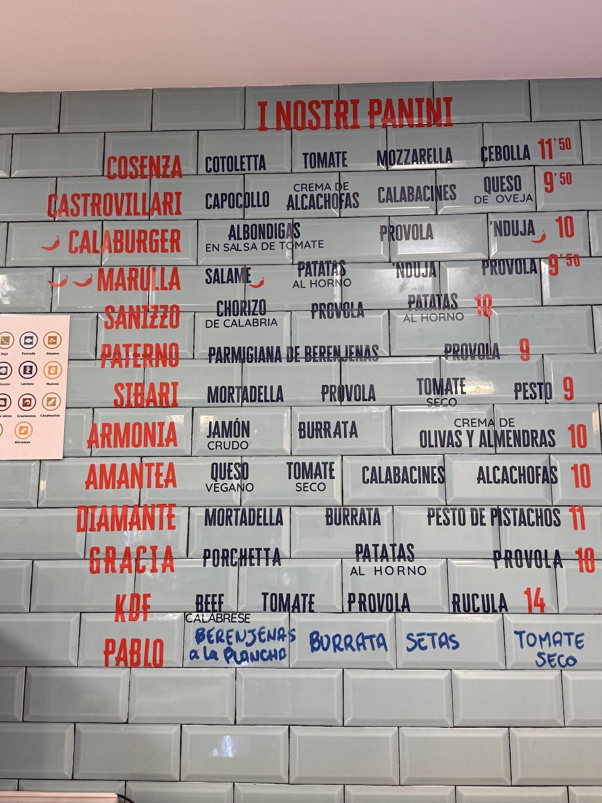 COMPÀ Castelldefels - Panino Calabrese меню
