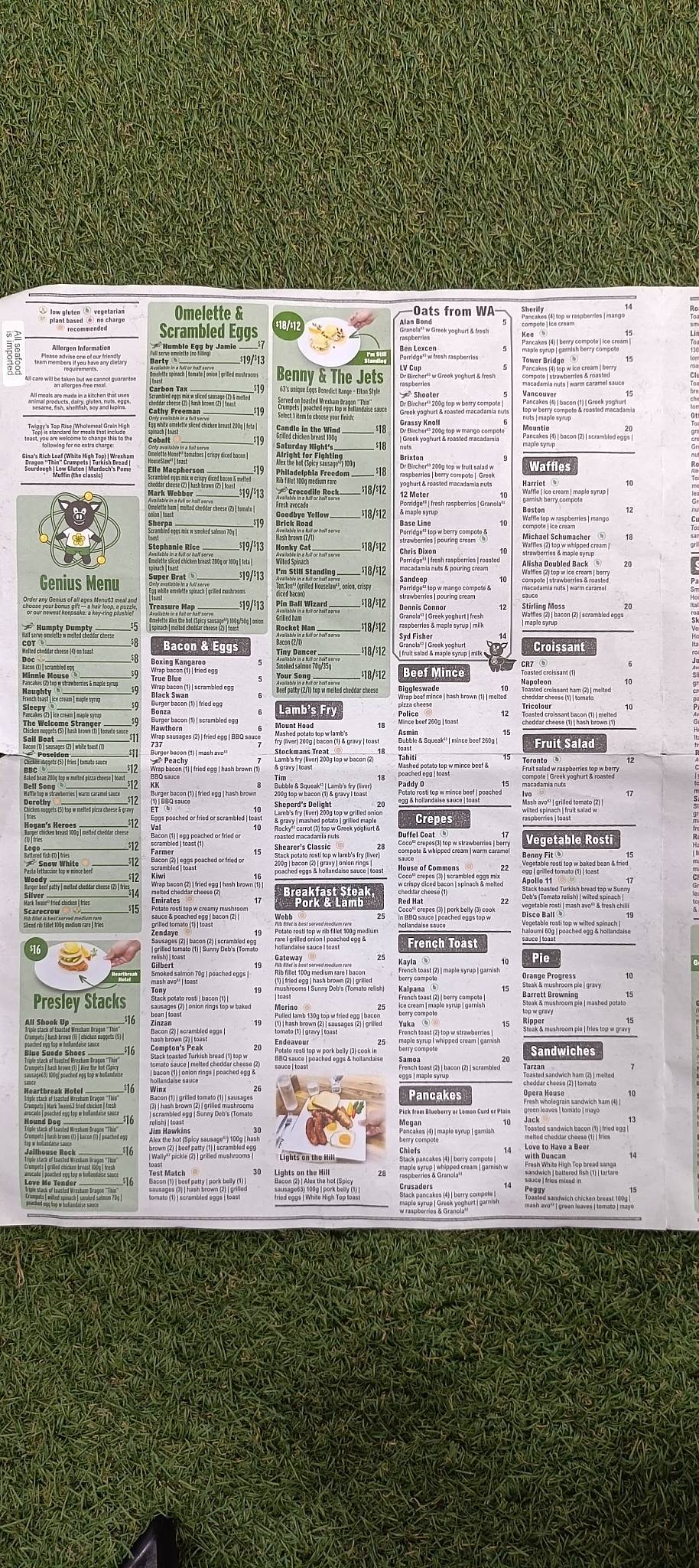 Cafe63 Raintrees меню