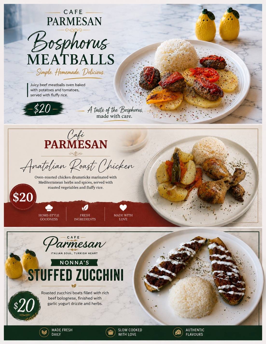 Cafe Parmesan меню
