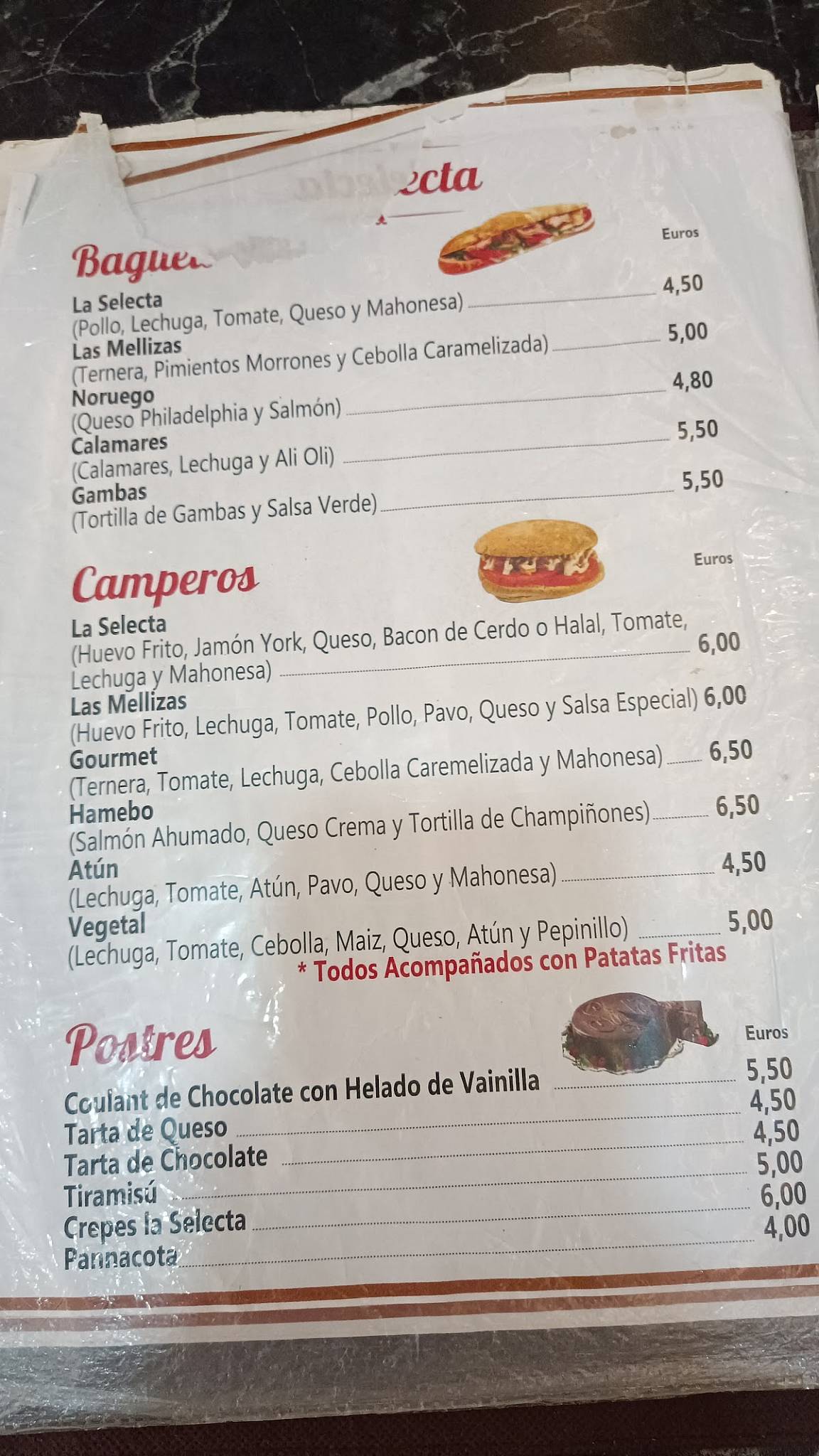 La Selecta меню