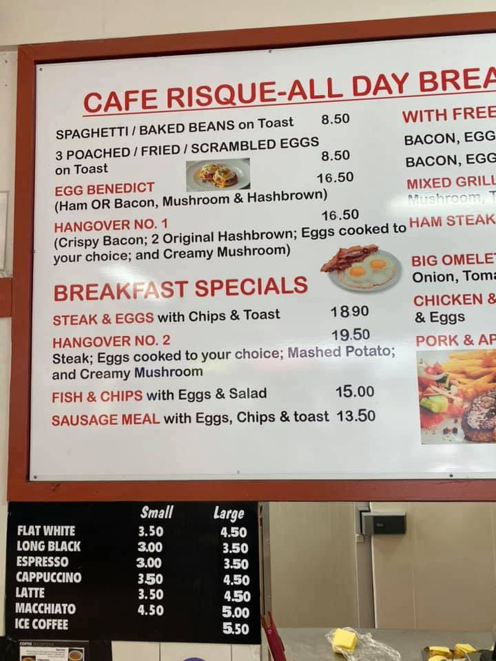 Cafe Risque меню