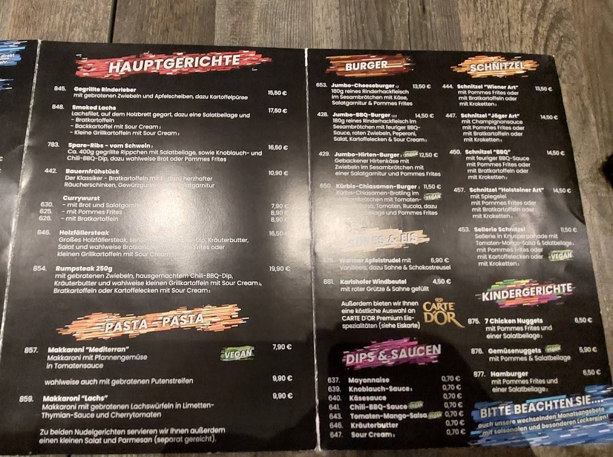 Café und Restaurant Colinar меню