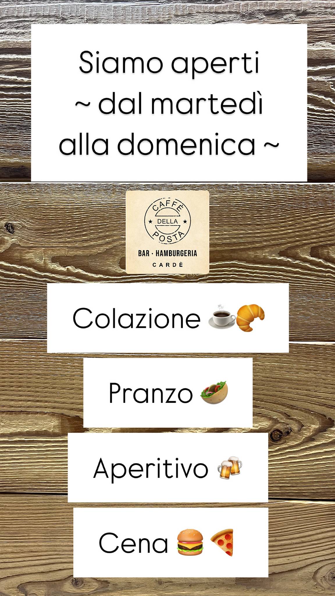 Caffè della Posta меню