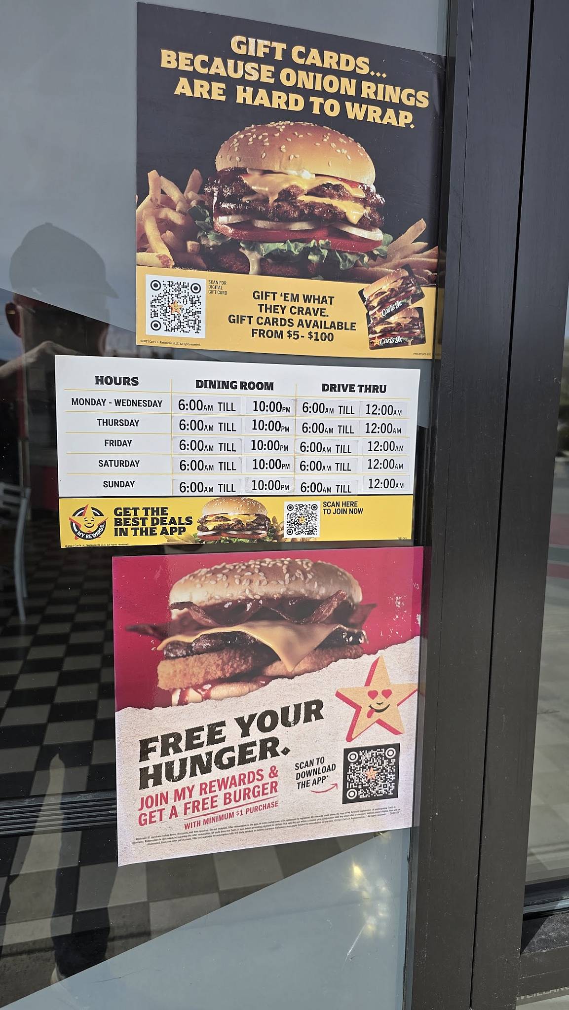 Carl's Jr. меню