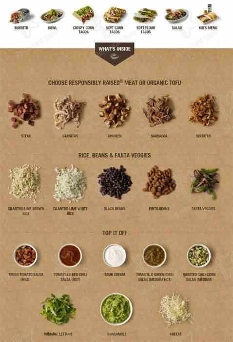 Chipotle Mexican Grill меню
