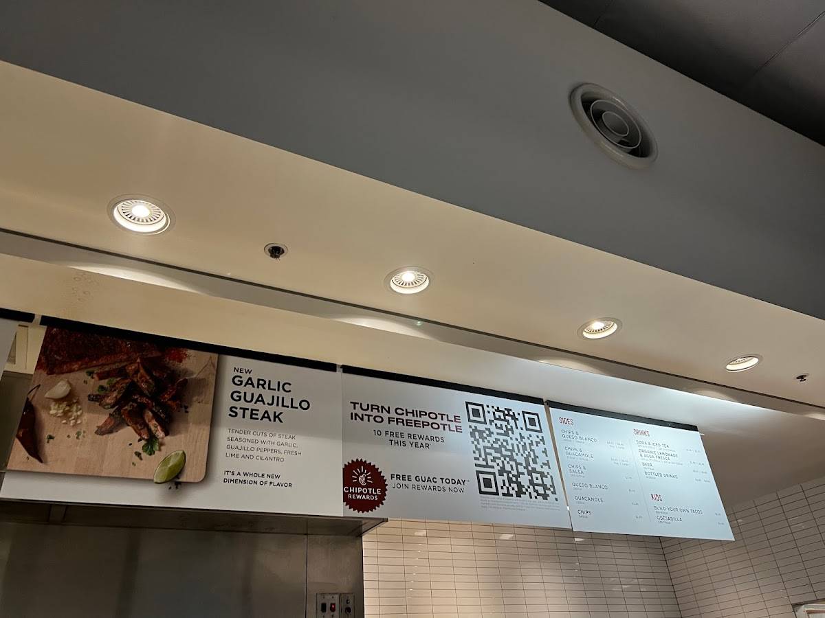 Chipotle Mexican Grill меню