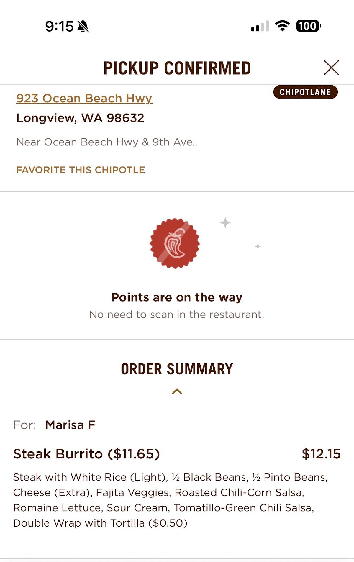 Chipotle Mexican Grill меню