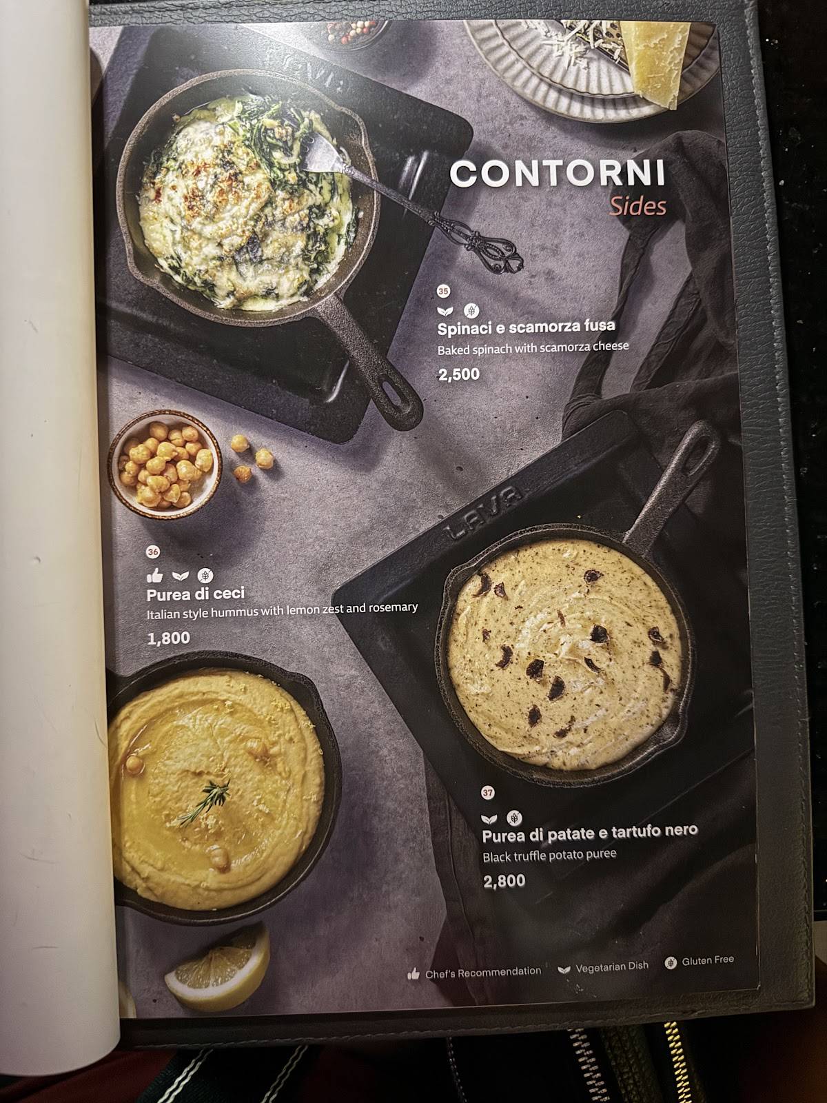 Prego Colombo меню