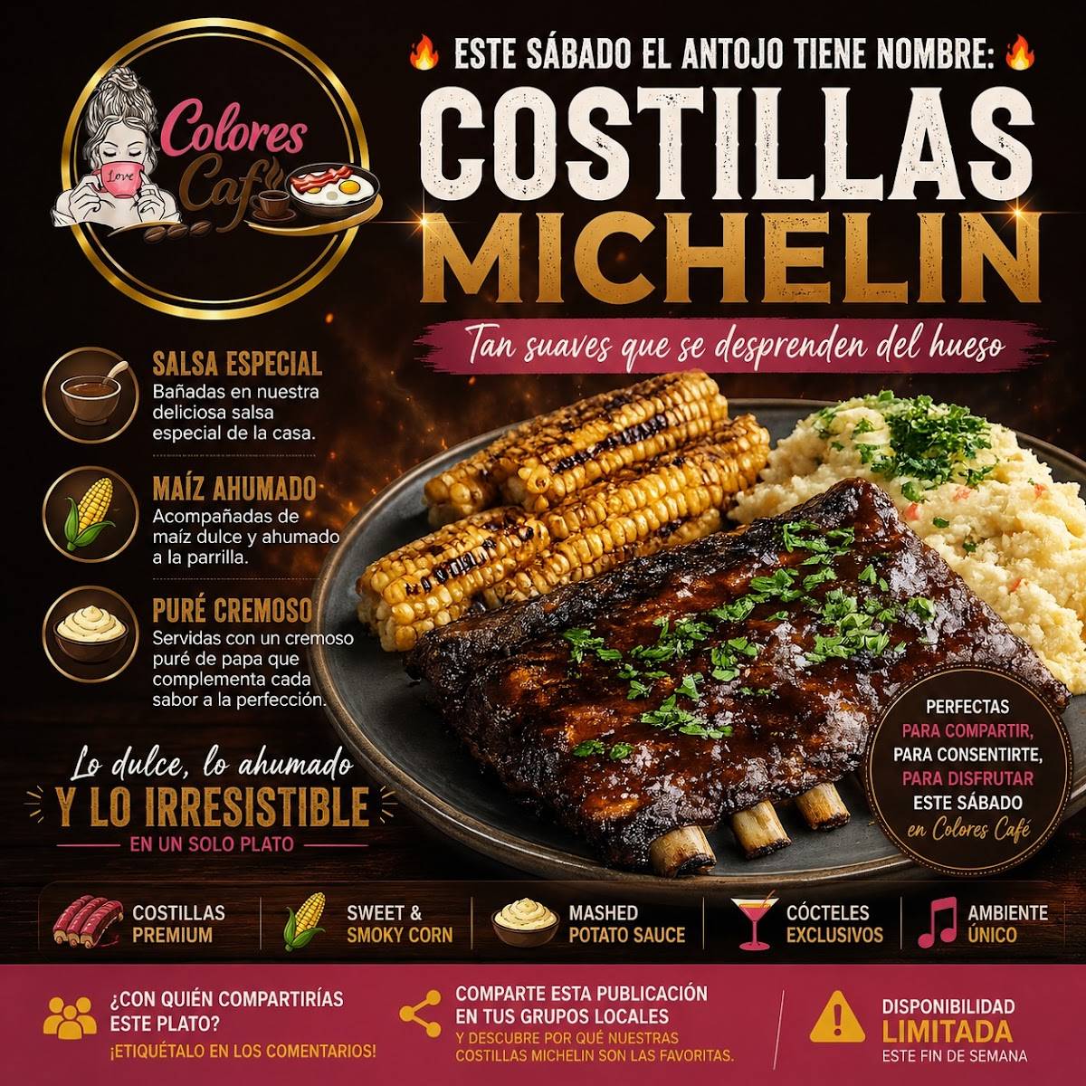 Colores Café меню