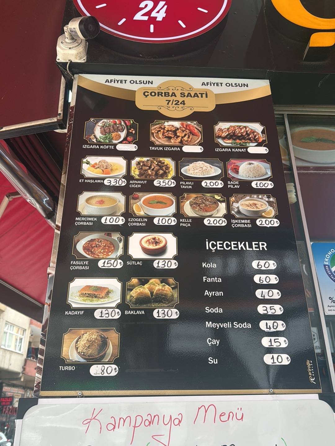 ÇorbaSaati меню