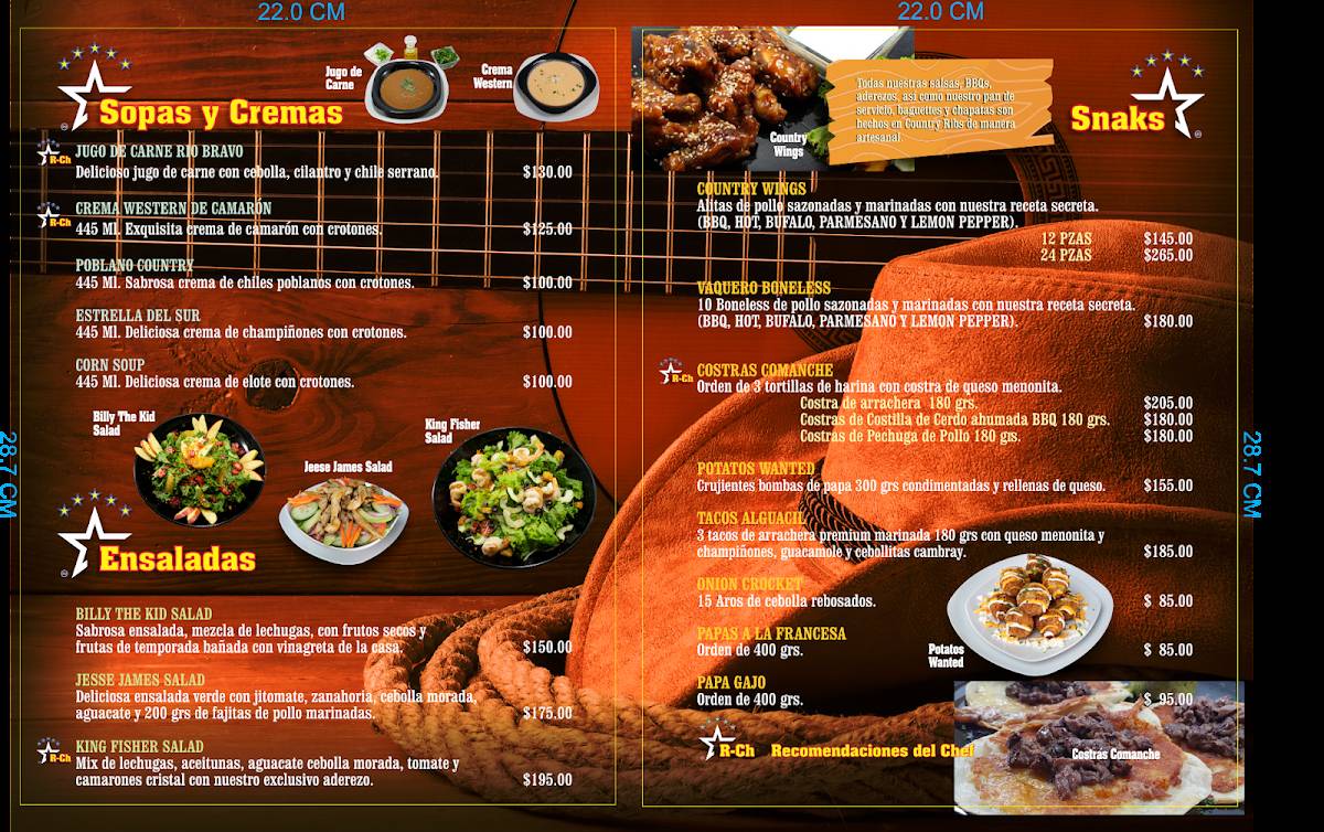 Country Ribs Metepec Costillitas меню
