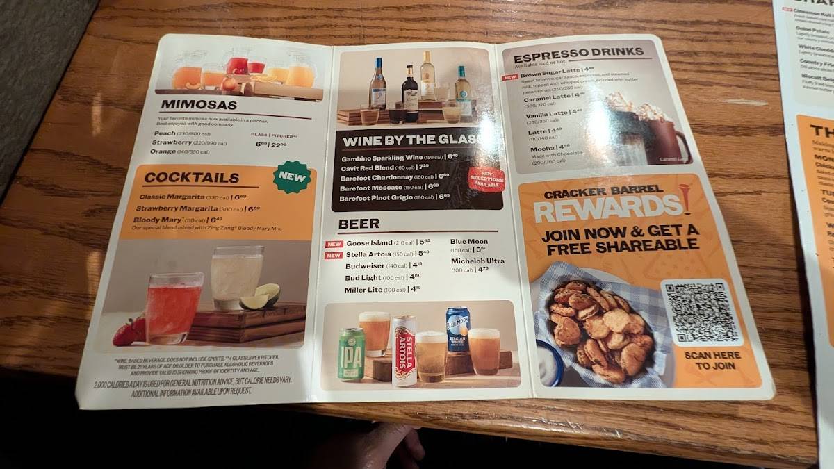 Cracker Barrel Old Country Store меню