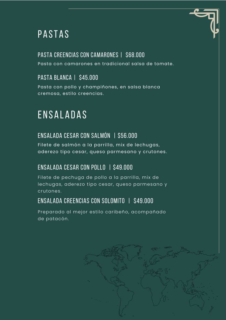 Creencias historias que nacen меню