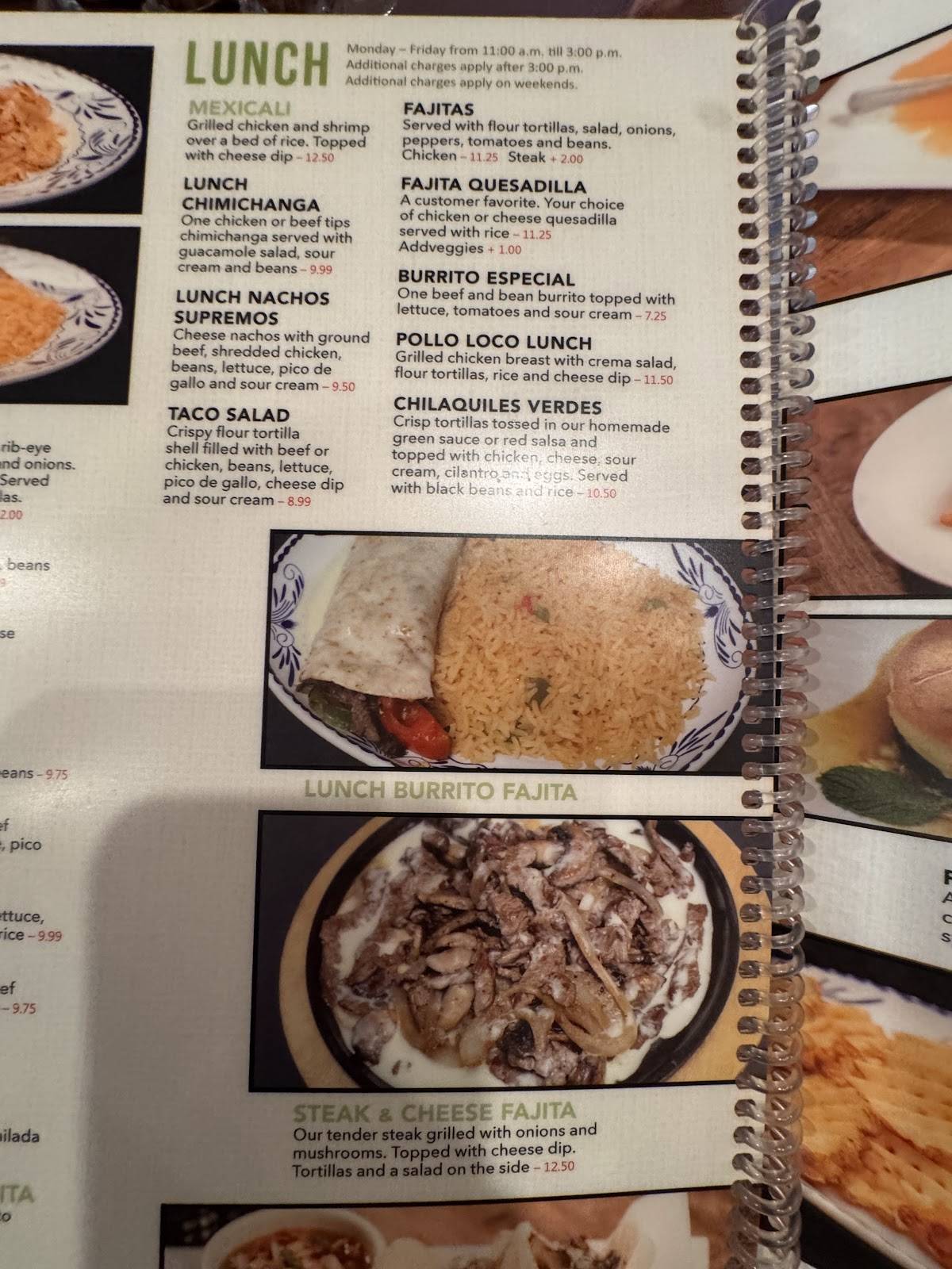 Rocas Mexican Grill меню