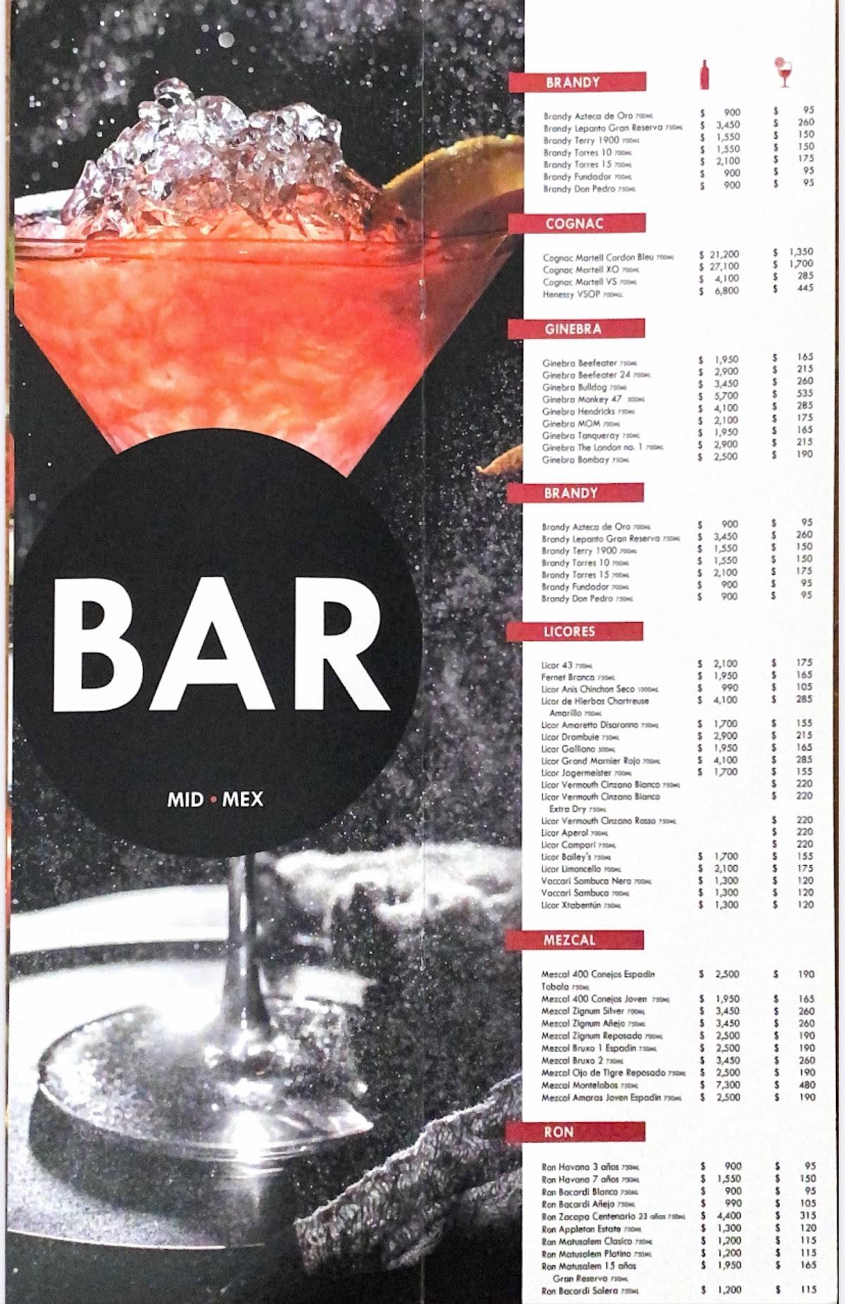Curios bar меню