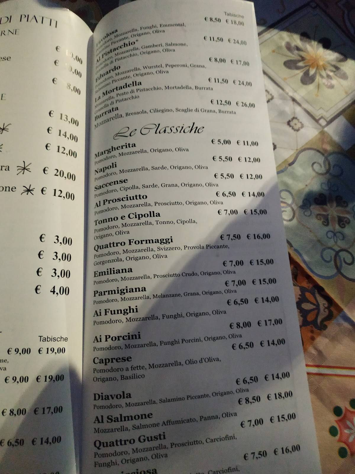 Pizzeria Da Giulio меню
