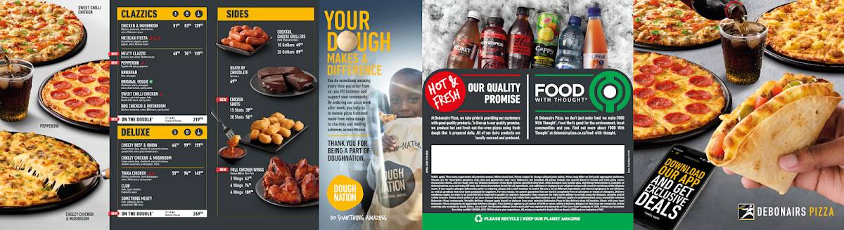 Debonairs Pizza Engen Riversdale меню