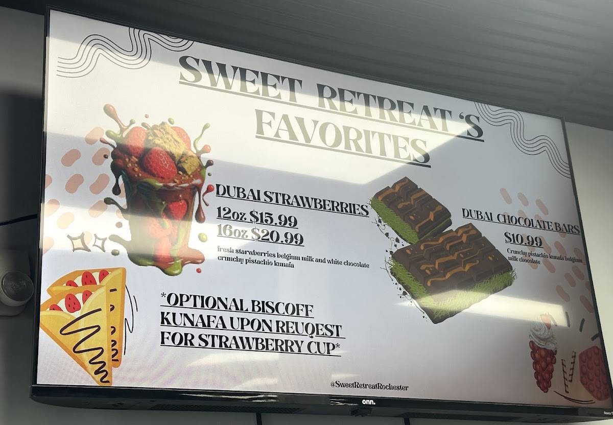 Sweet Retreat Rochester меню