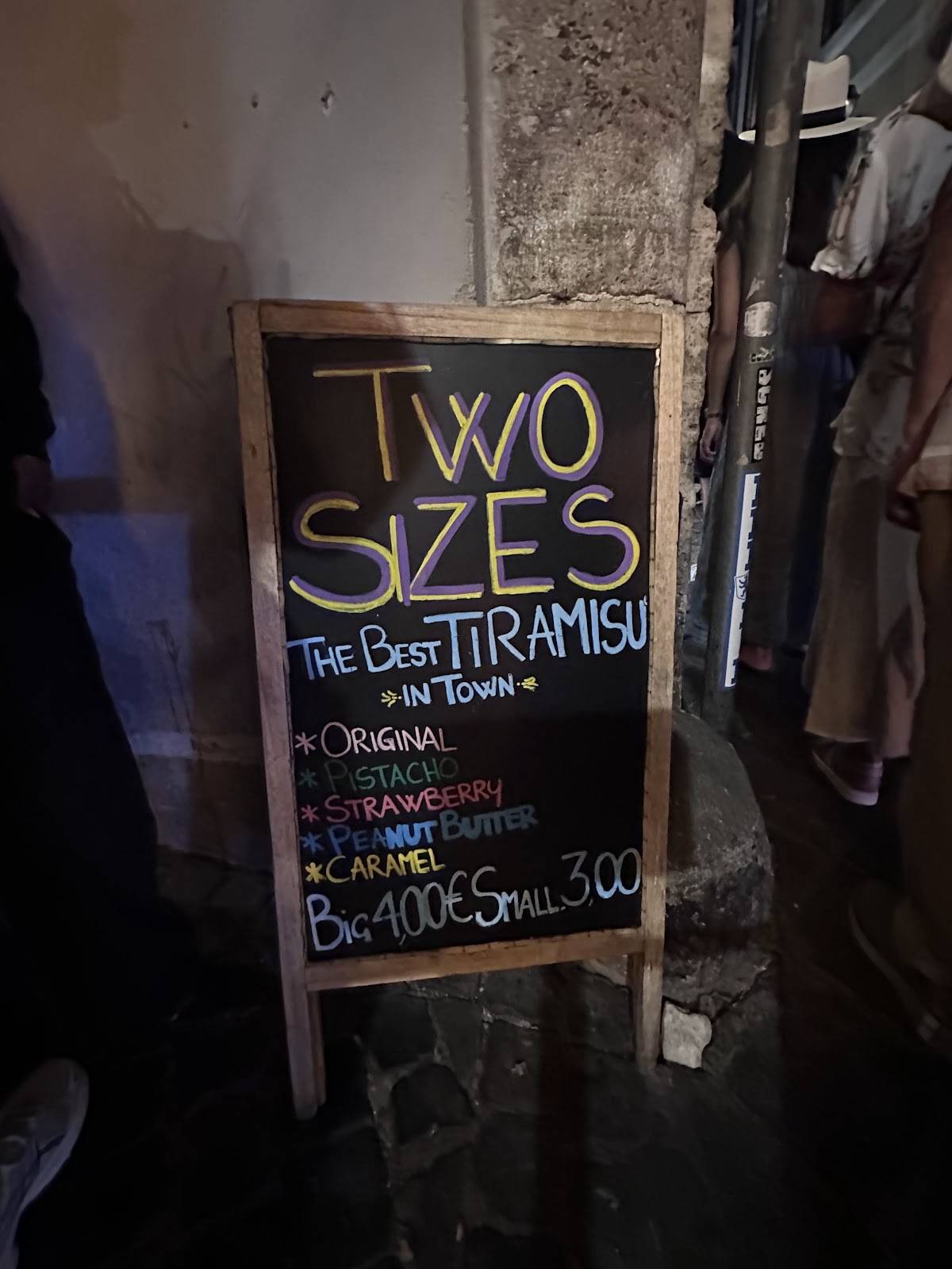 Two Sizes меню