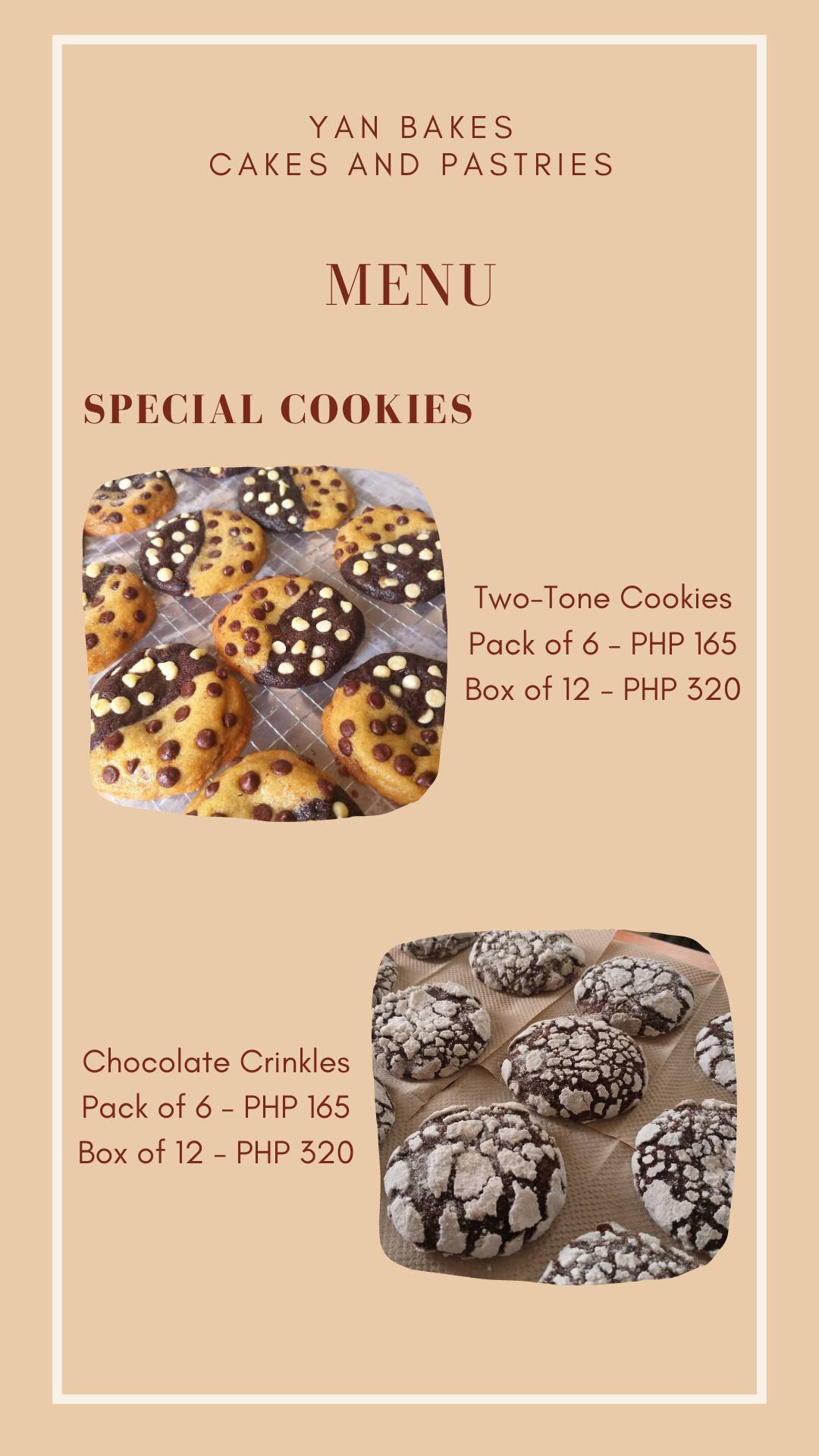 Yan Bakes меню