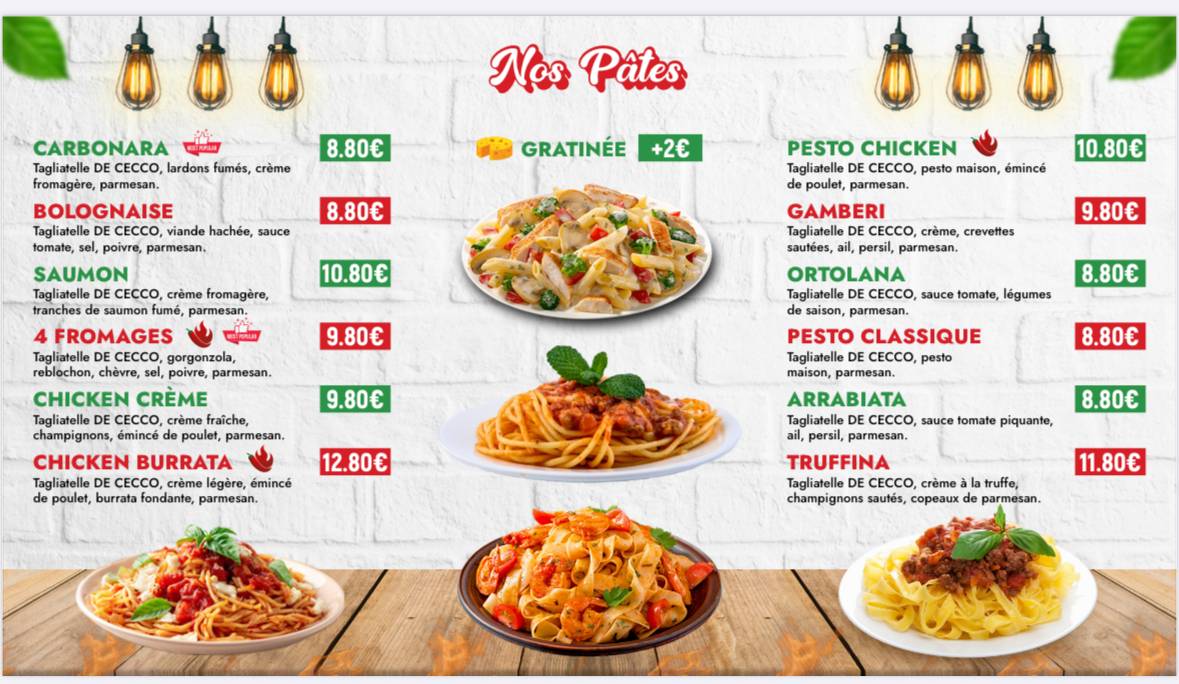 Di Napoli меню