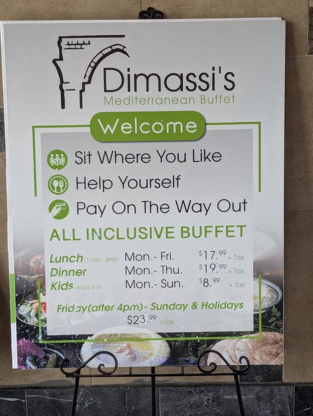 Dimassi's Mediterranean Buffet меню