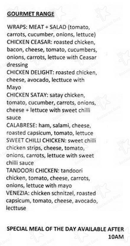 Dixon Lunch Bar меню