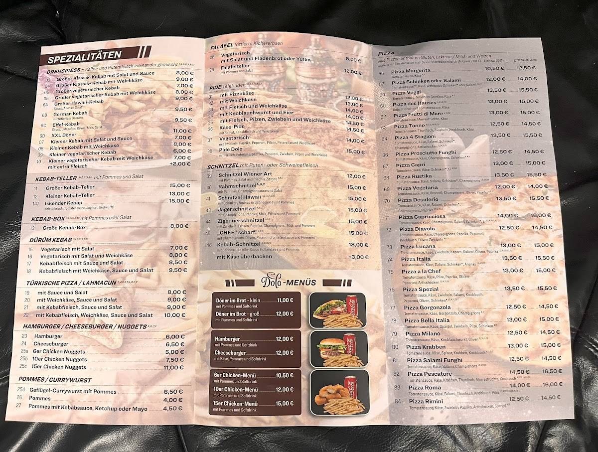 Dolo KEBAB - PIZZA - HAUS меню