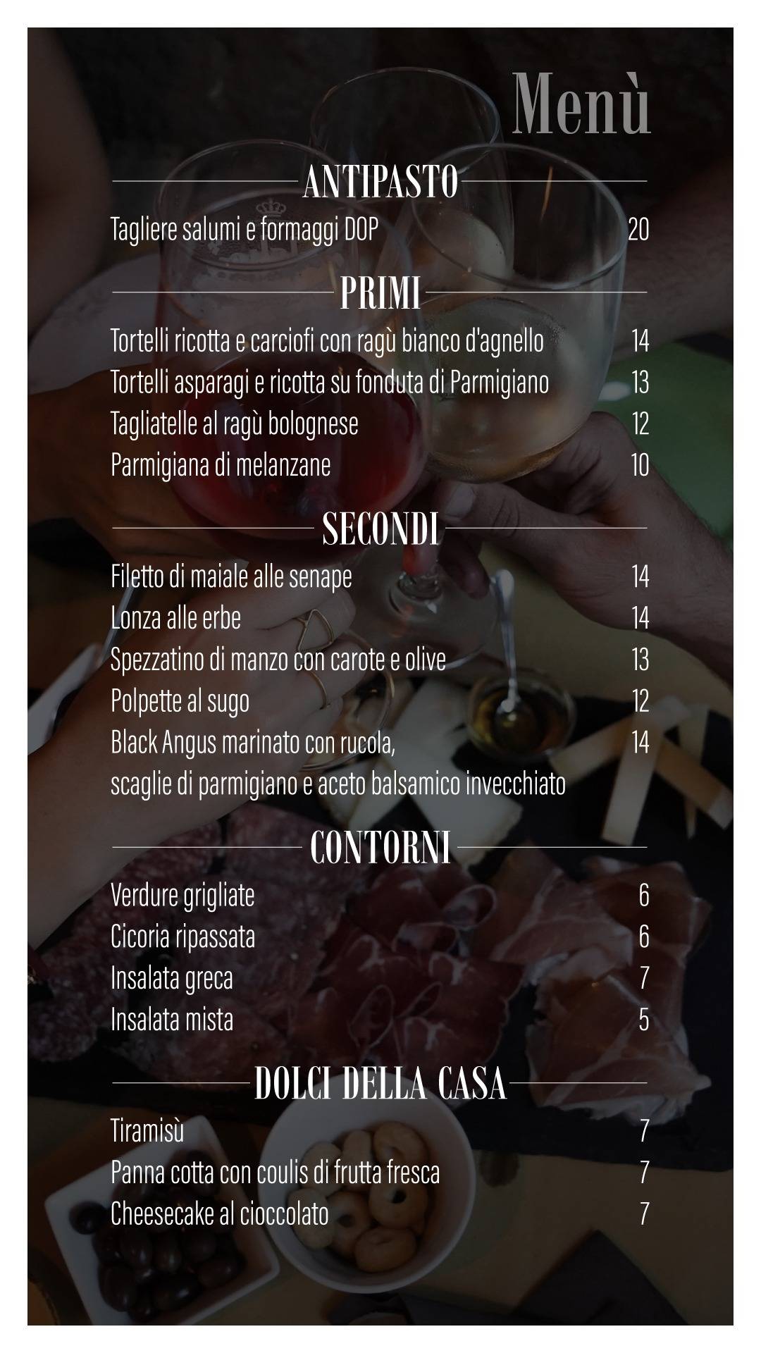 Don Giovanni Roma меню