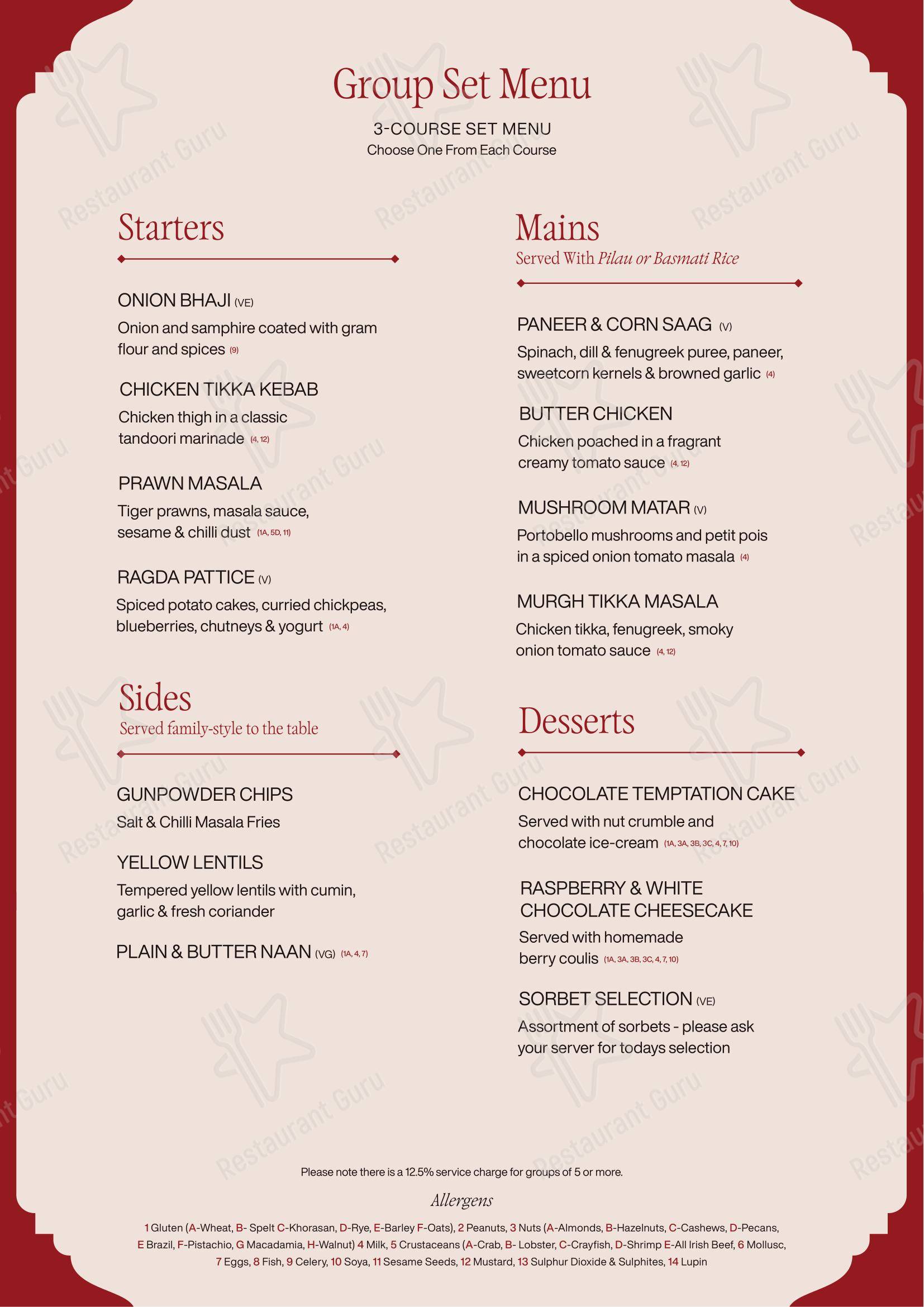 Doolally в Дублине - Lunch Menu