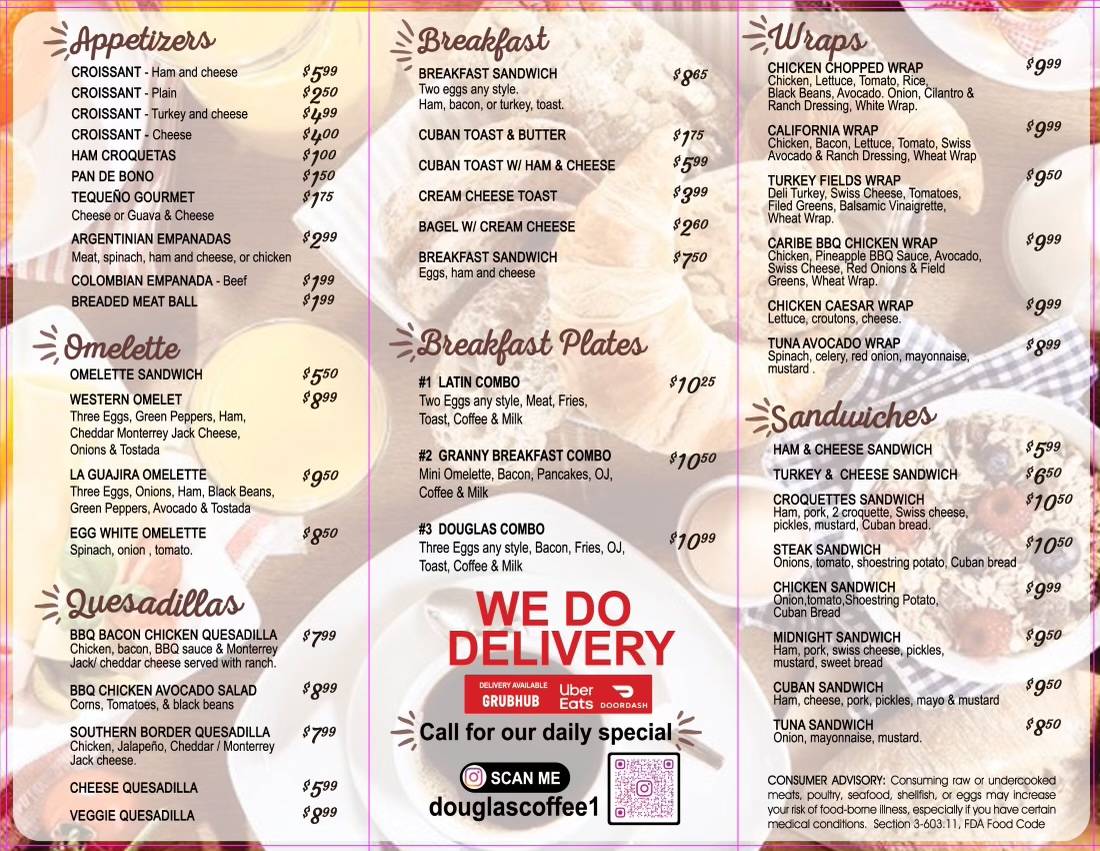 Españoles en Miami Cafe & Restaurant меню