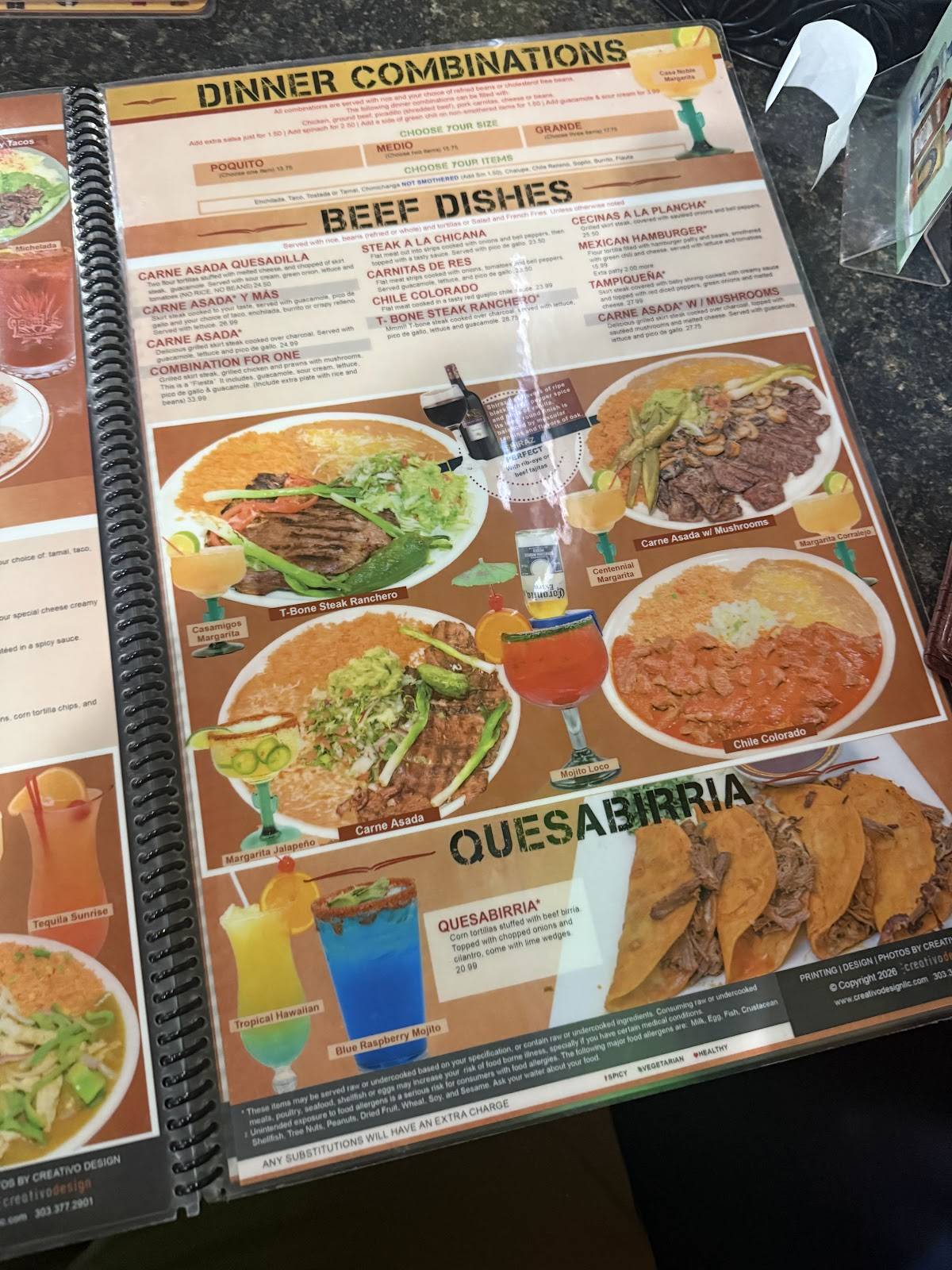 EL TEQUILEÑO Family Mexican Restaurant меню