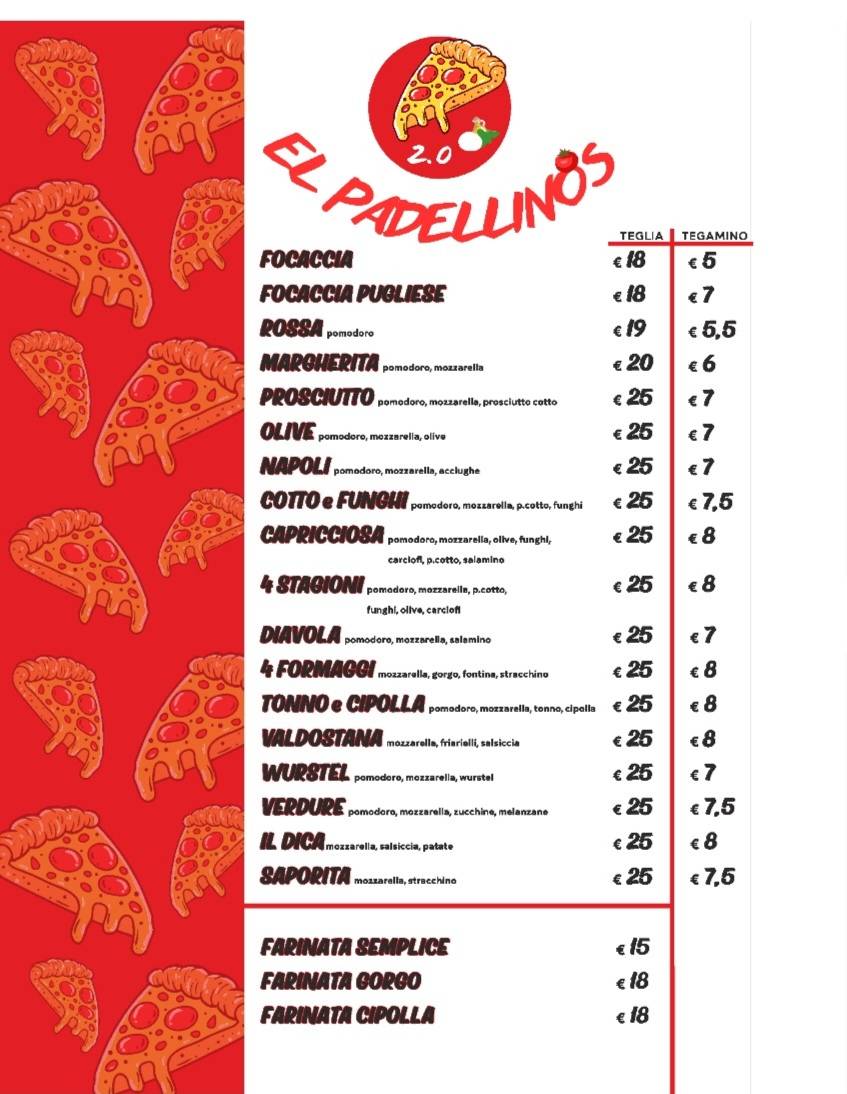 ELPADELLINOS 2.0 меню