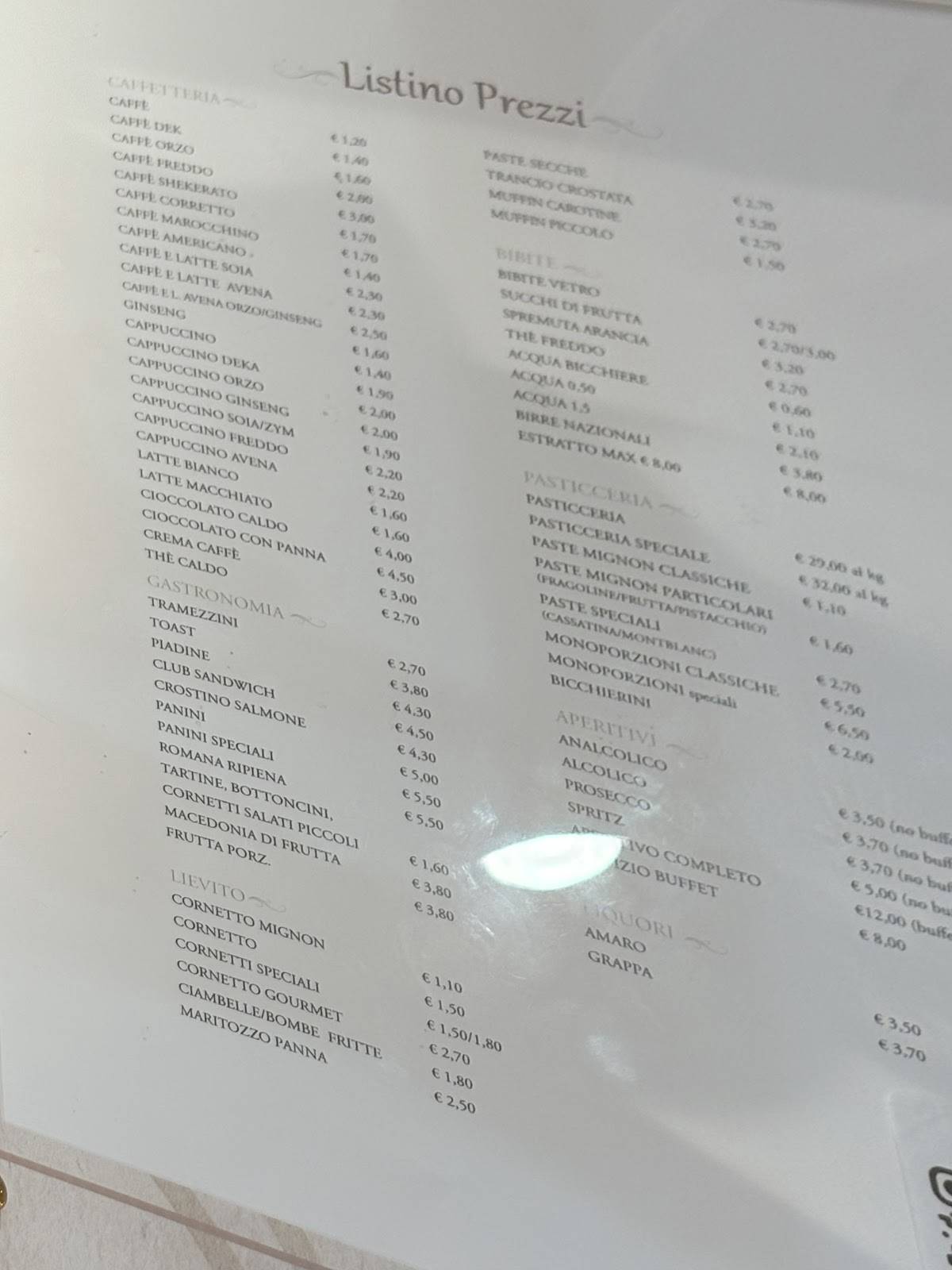 Eden Caffè Garbatella меню