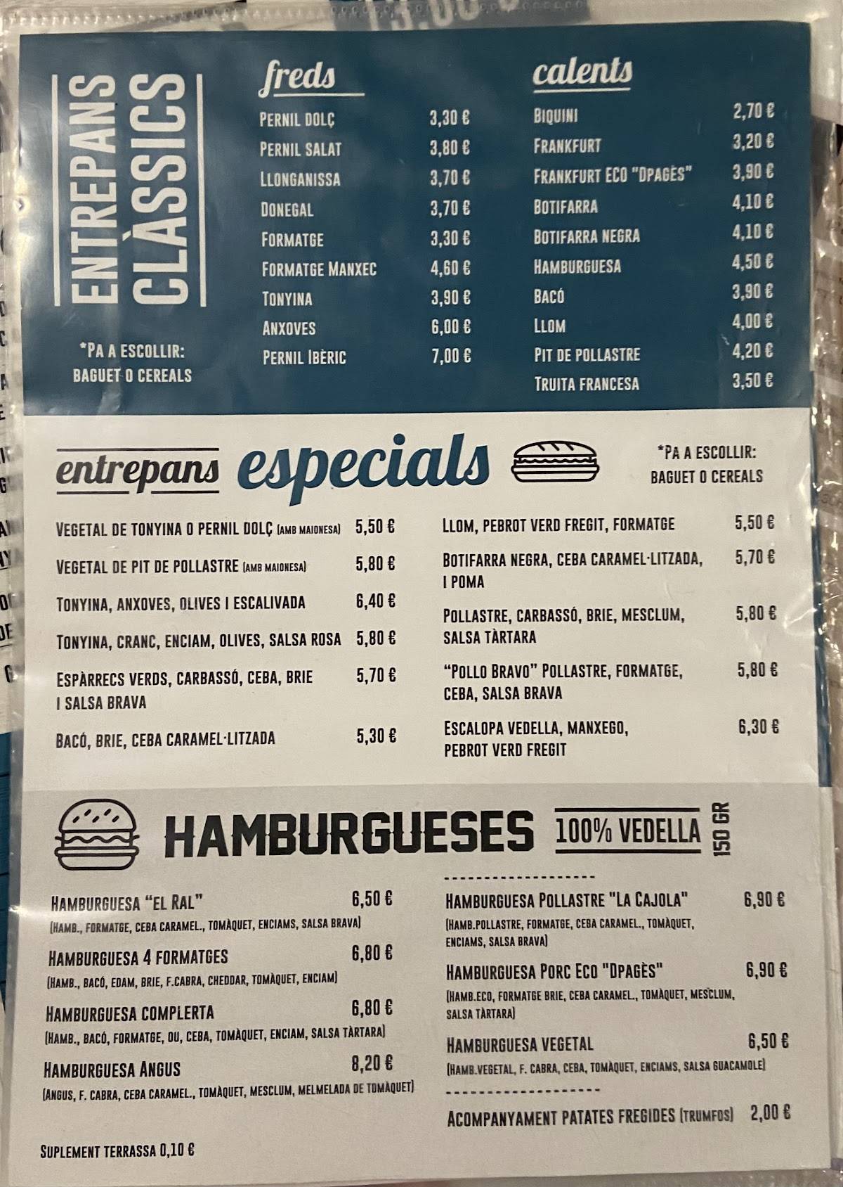 El Ral меню