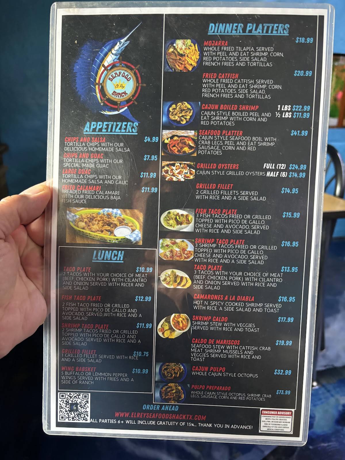 El Rey Seafood Shack меню